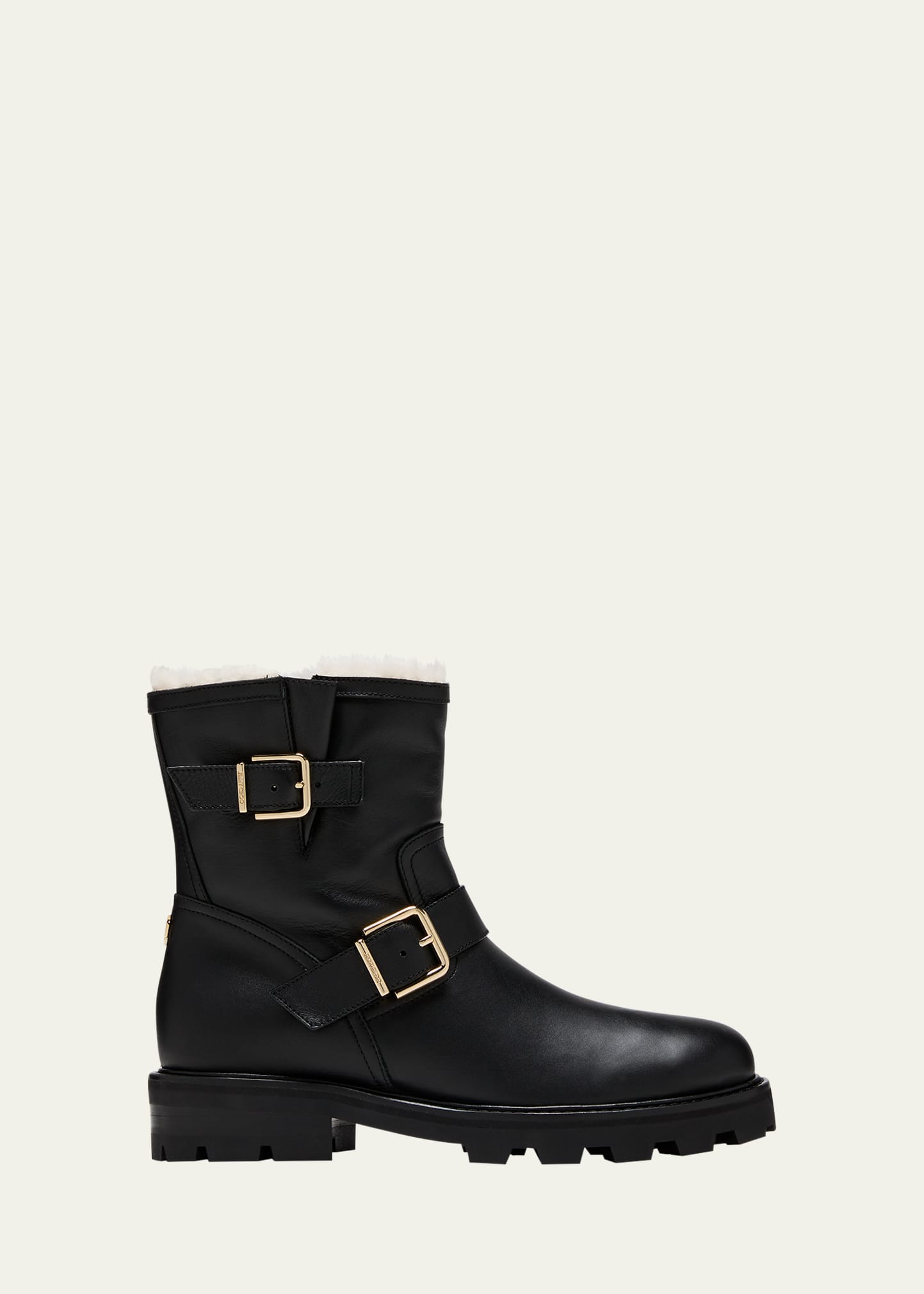 Jimmy choo youth leather biker boots hotsell