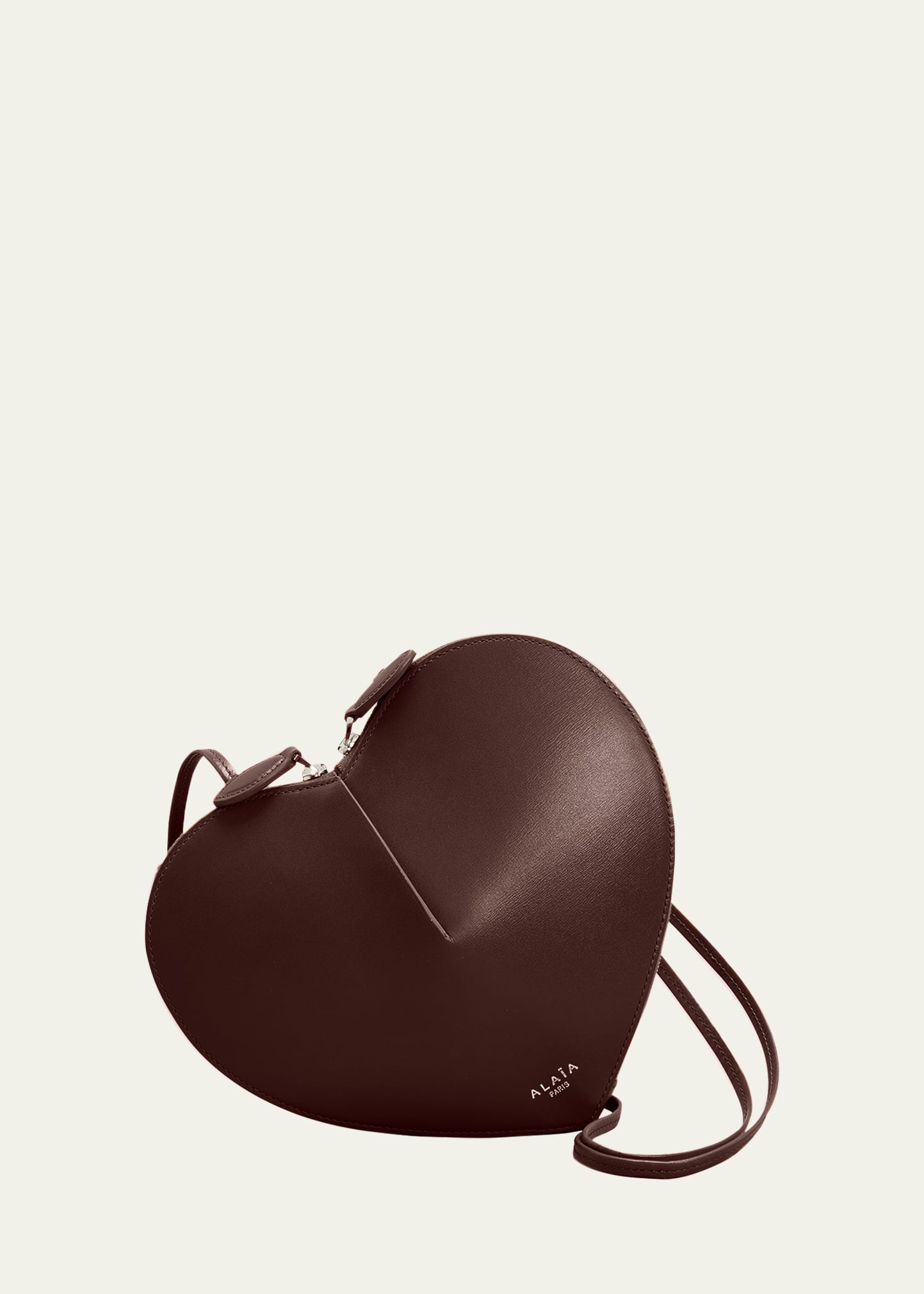 ALAIA｜Le Coeur レザー バイマテリアルバッグ Greige ALAÏA GRAY LE CŒUR BAG IN CALFSKIN |ALAÏA US