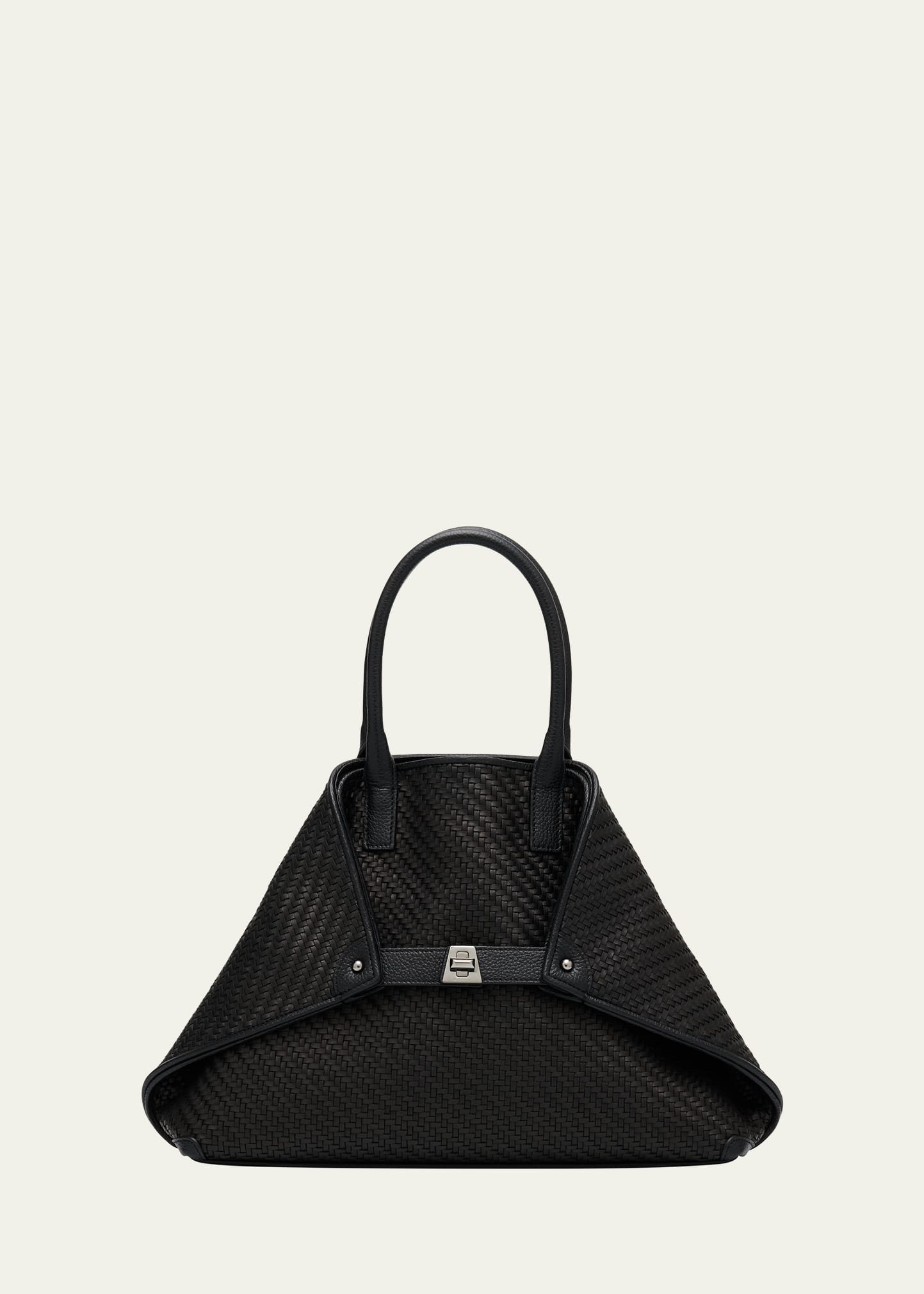 Akris Ai Small Plaid Braided Top Handle Bag Bergdorf Goodman