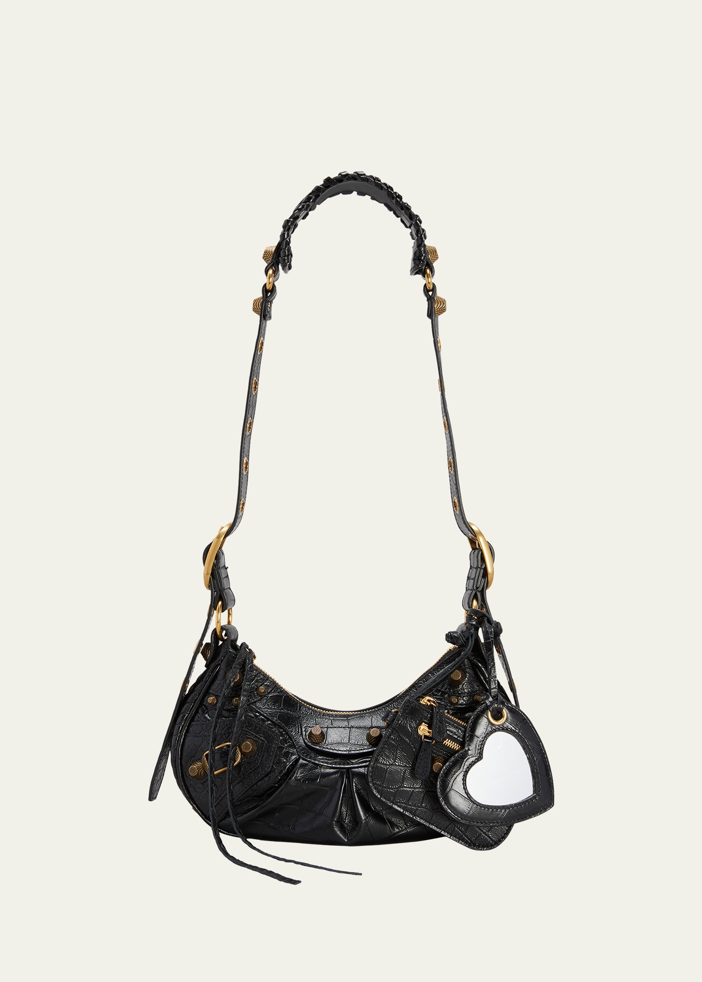 Balenciaga Le Cagole XS Croc-Embossed Shoulder Bag - Bergdorf Goodman