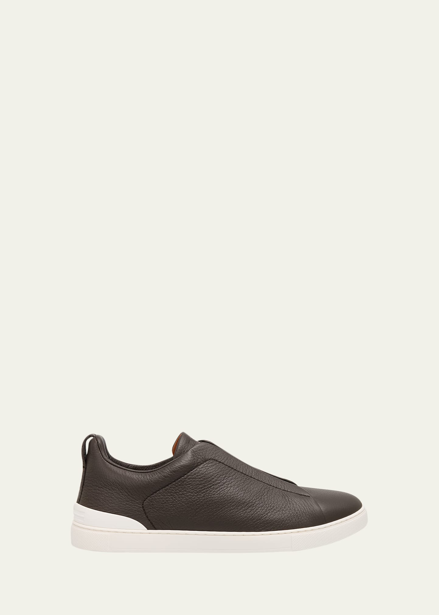 ZEGNA Men's Triple Stitch Deerskin Leather Sneakers - Bergdorf Goodman
