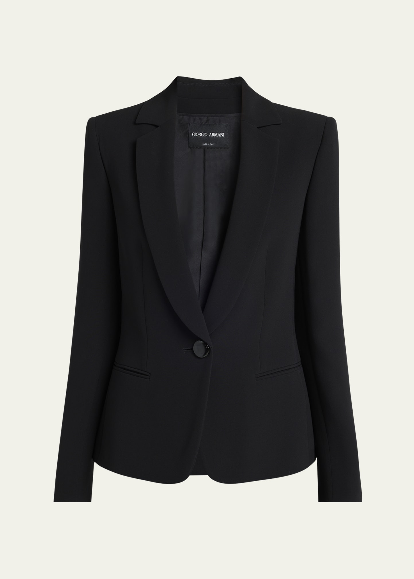 Giorgio Armani Cady Tailored Blazer Jacket - Bergdorf Goodman