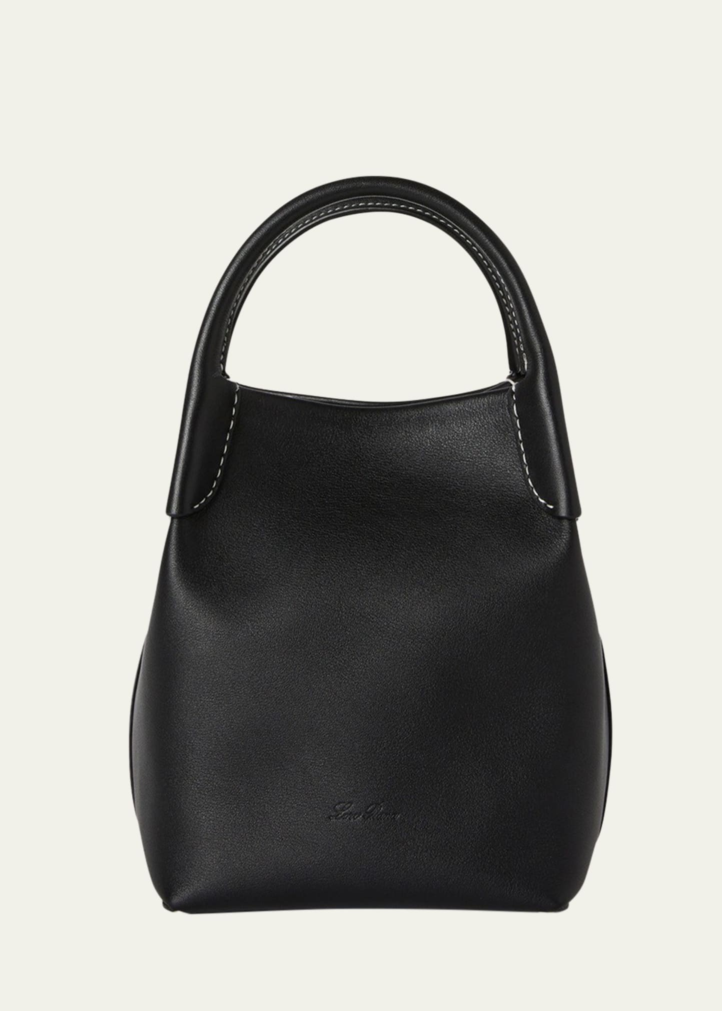 送料関税込★LORO PIANA★Bale Micro レザー トートバッグ Bale Micro leather tote bag in white - Loro Piana | Mytheresa