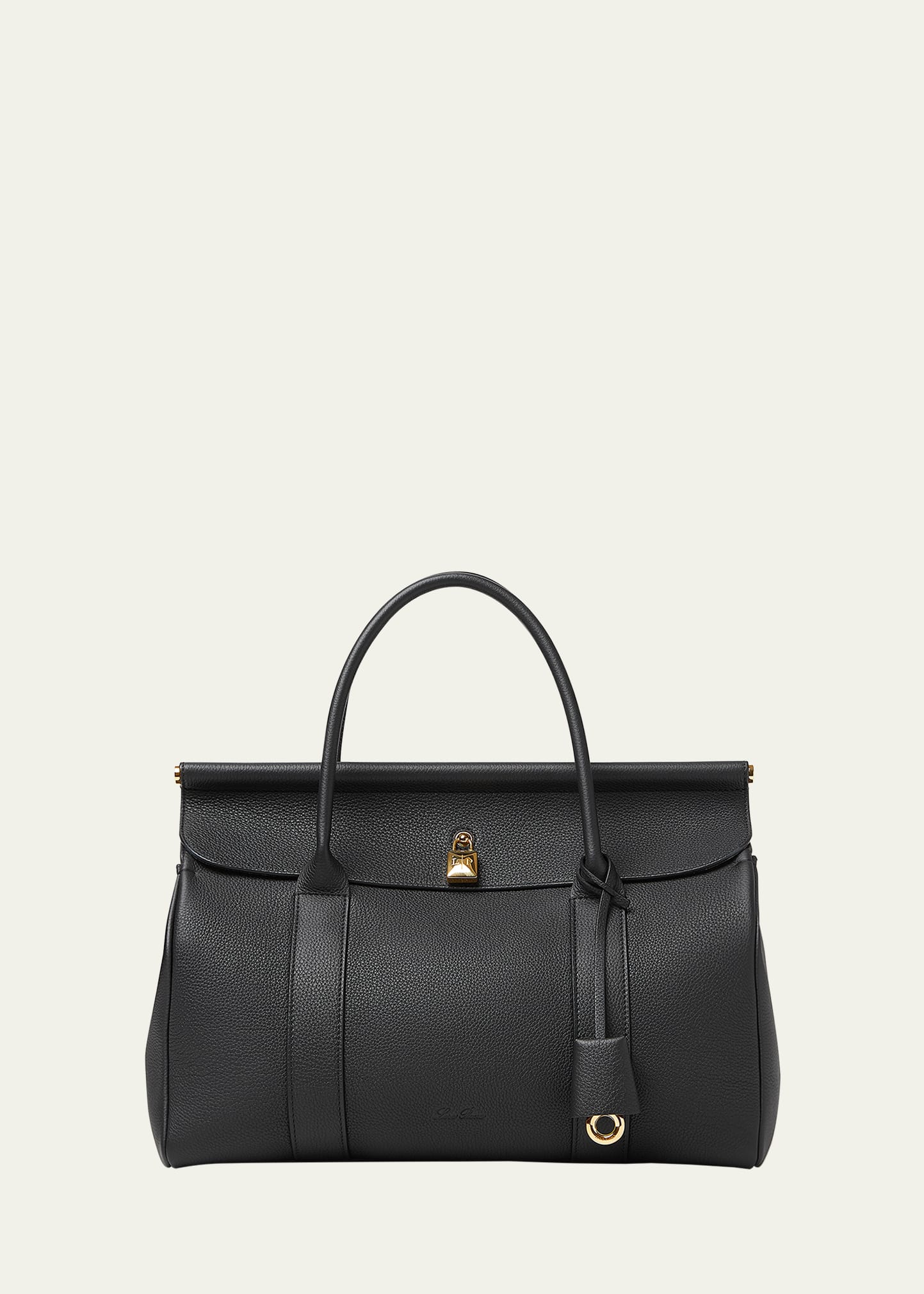 Loro Piana Loom 32 Grained Leather Top-Handle Bag - Bergdorf Goodman