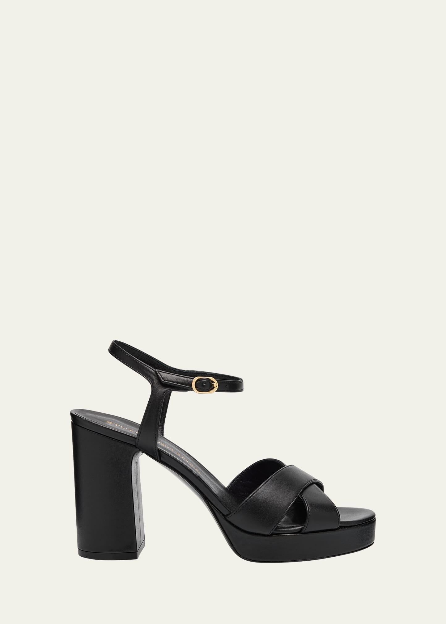 サンダル・ミュール Stuart Weitzman DAYNA - Leather platform sandal (SK244 XW9) Stuart Weitzman Dayna Leather Crisscross Platform Sandals