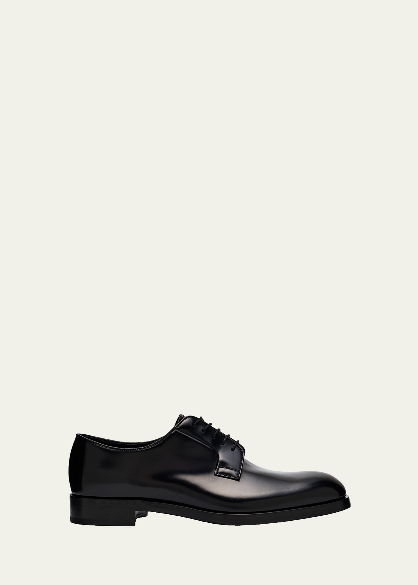 Prada Men's Brushed Leather Derby Shoes - Bergdorf Goodman