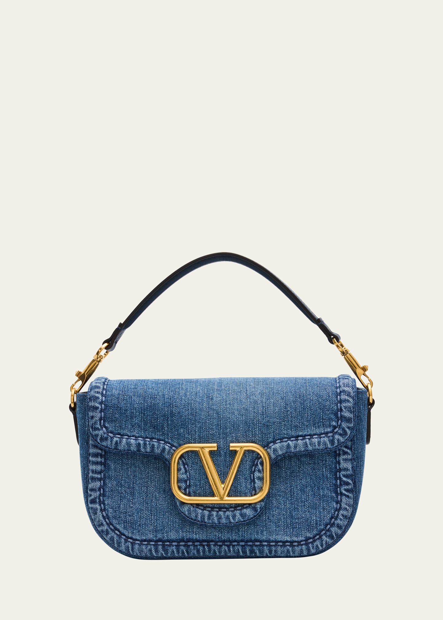 ショルダーバッグ・ポシェット Valentino Garavani 'Vlogo Locker' Shoulder Bag Valentino Garavani - Locò Small Black Leather Jewel VLogo
