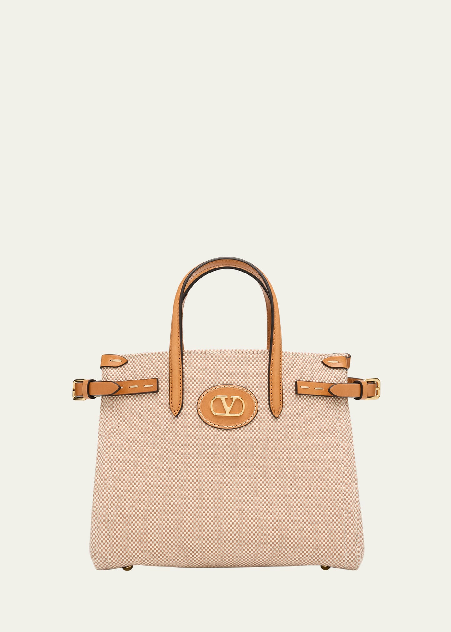 Valentino Garavani Antibes Medium Canvas Shopping Tote Bag