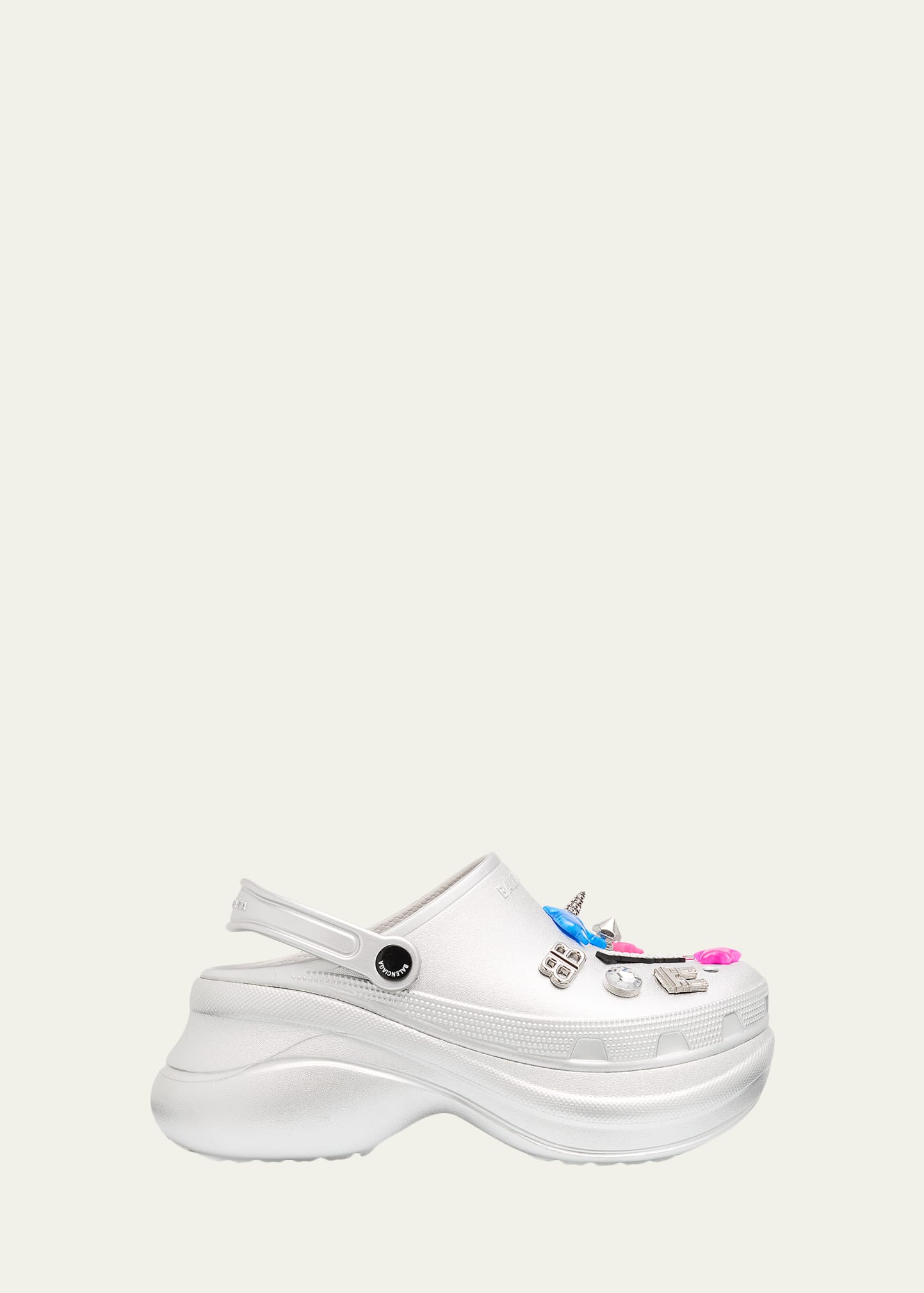 BALENCIAGA クロックス　ホワイト37 Balenciaga x Crocs Rubber Clog Platform Mules - Bergdorf Goodman
