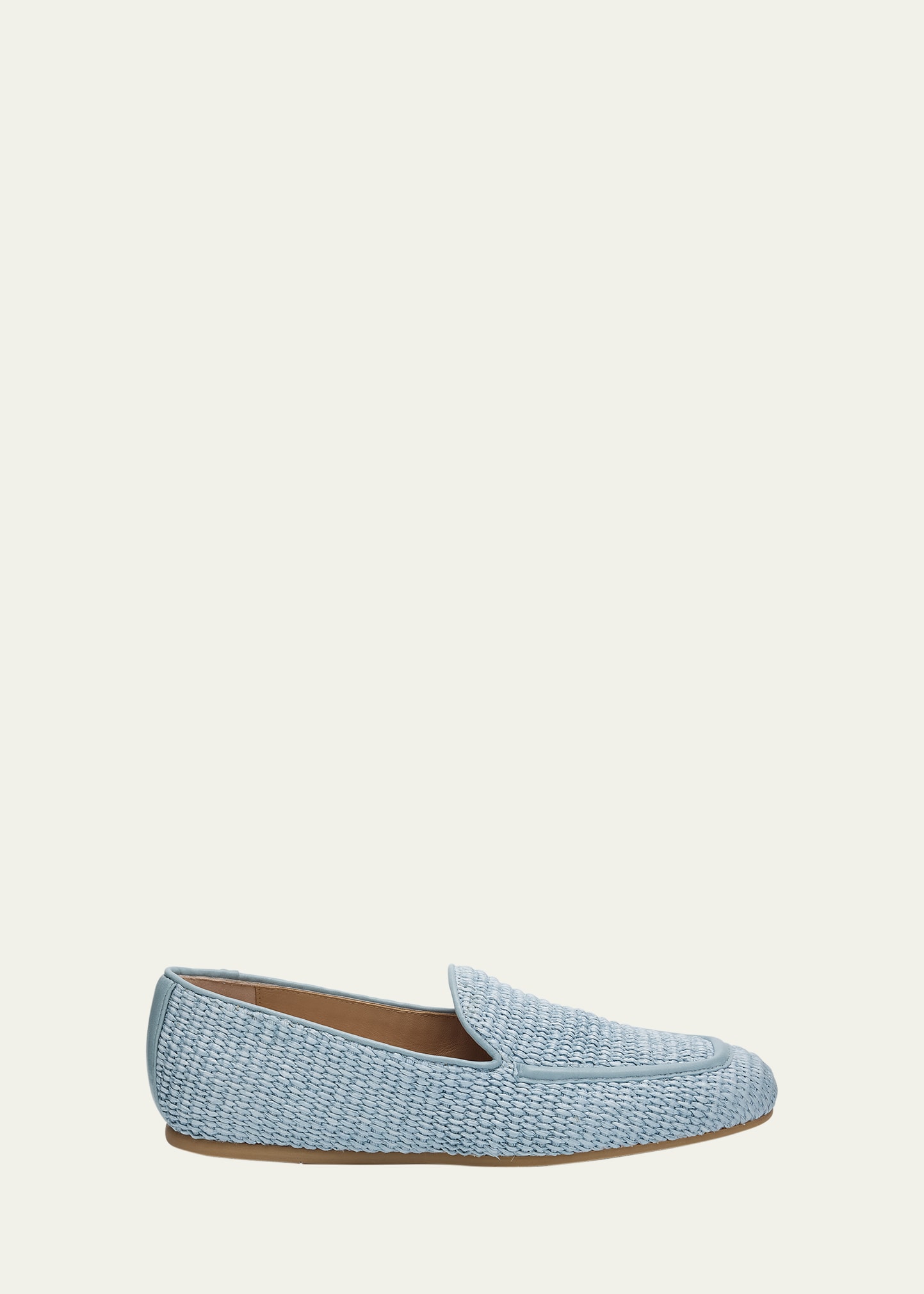 【STUART WEITZMAN】モカシン ラグソール 無地【送料関税無料】 Stuart Weitzman Lee Woven Raffia Slip-On Loafers - Bergdorf