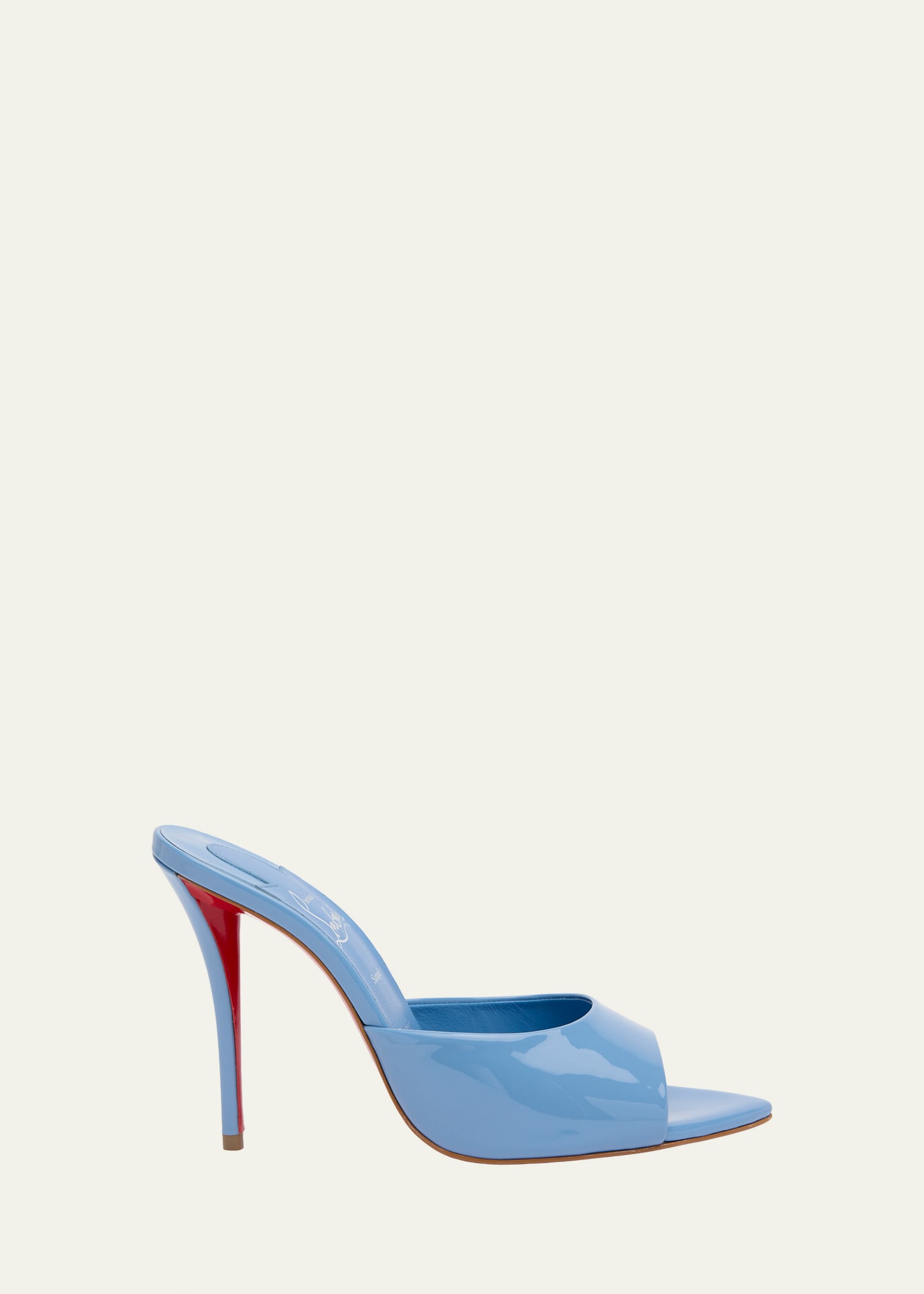 Christian Louboutin 青 レザーハイヒール　ほぼ未使用 Christian Louboutin 100mm Miss Z Leather Mule Sandals - Bergdorf