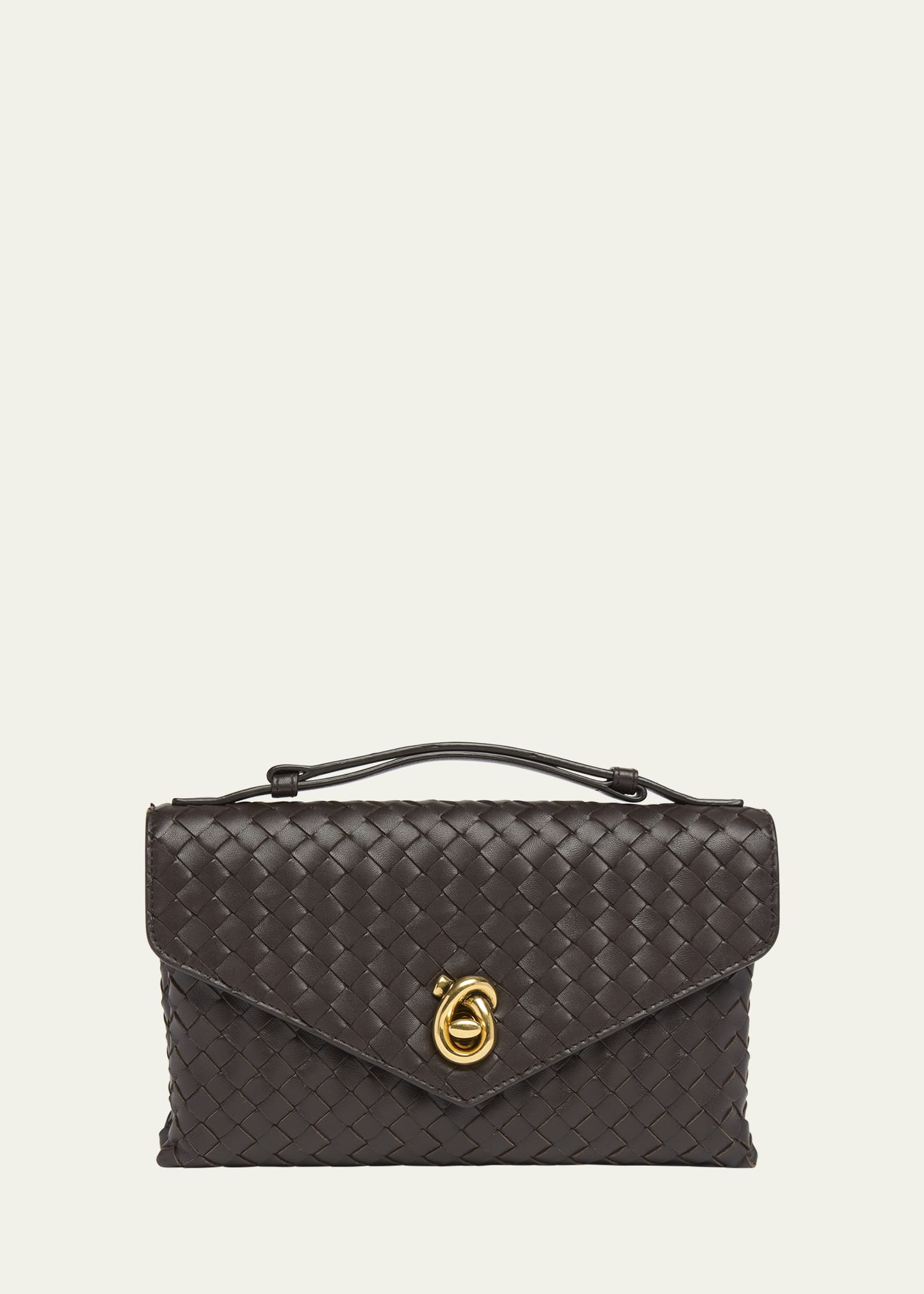 Bottega Veneta Knot Lock Leather Top-Handle Bag - Bergdorf