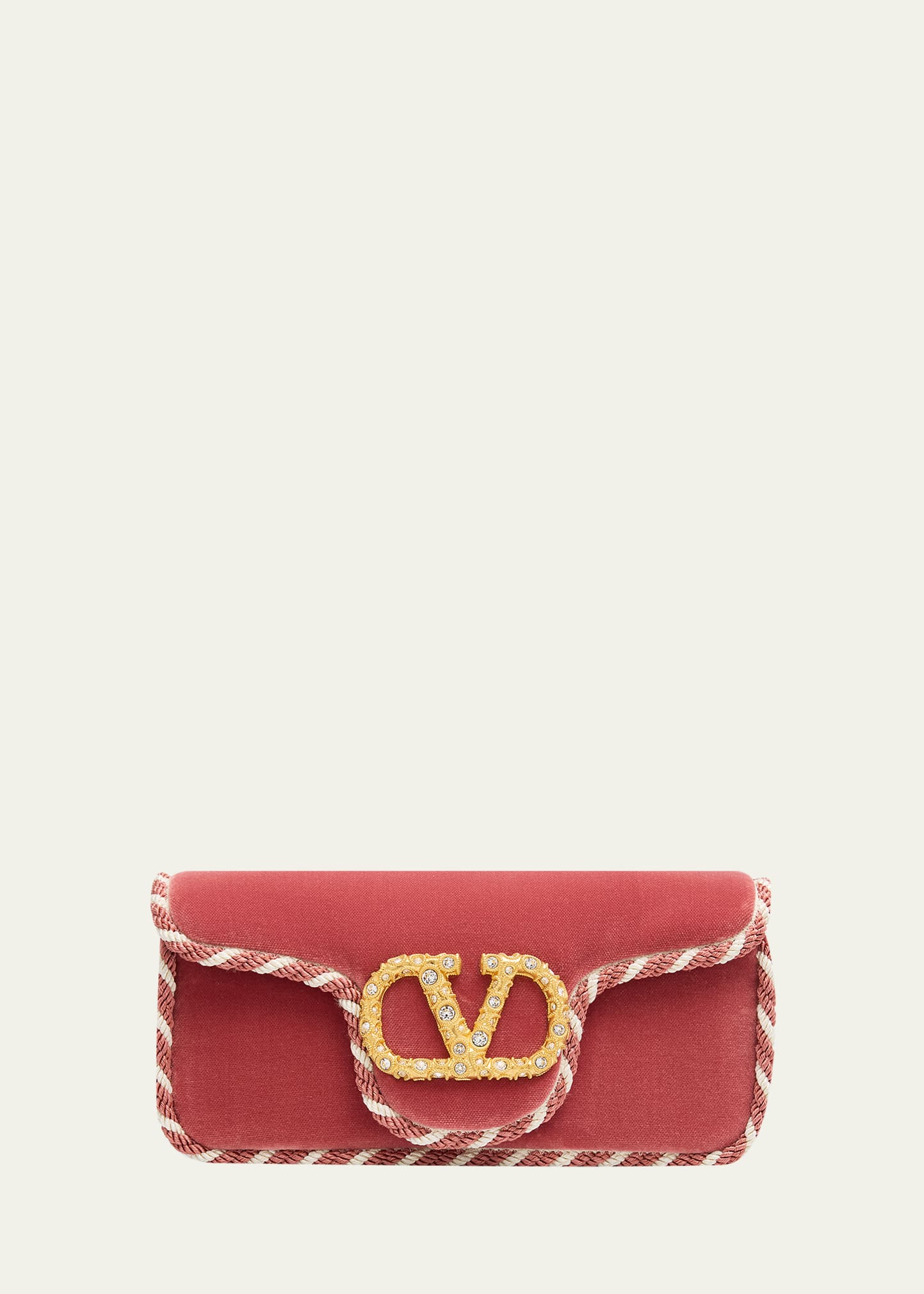Valentino Garavani Loco VLOGO Velvet Clutch Bag - Bergdorf Goodman