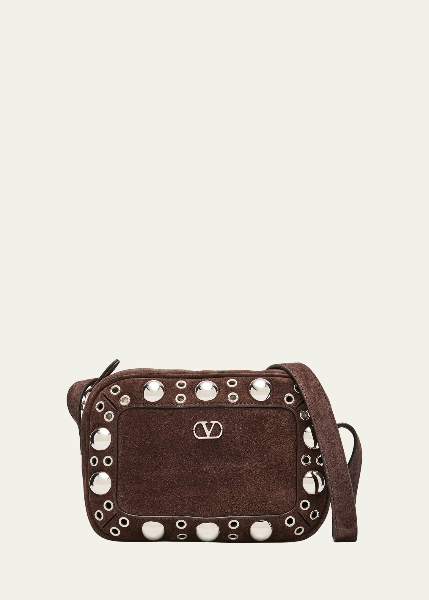 Valentino Garavani Nellcote Studded Suede Camera Crossbody