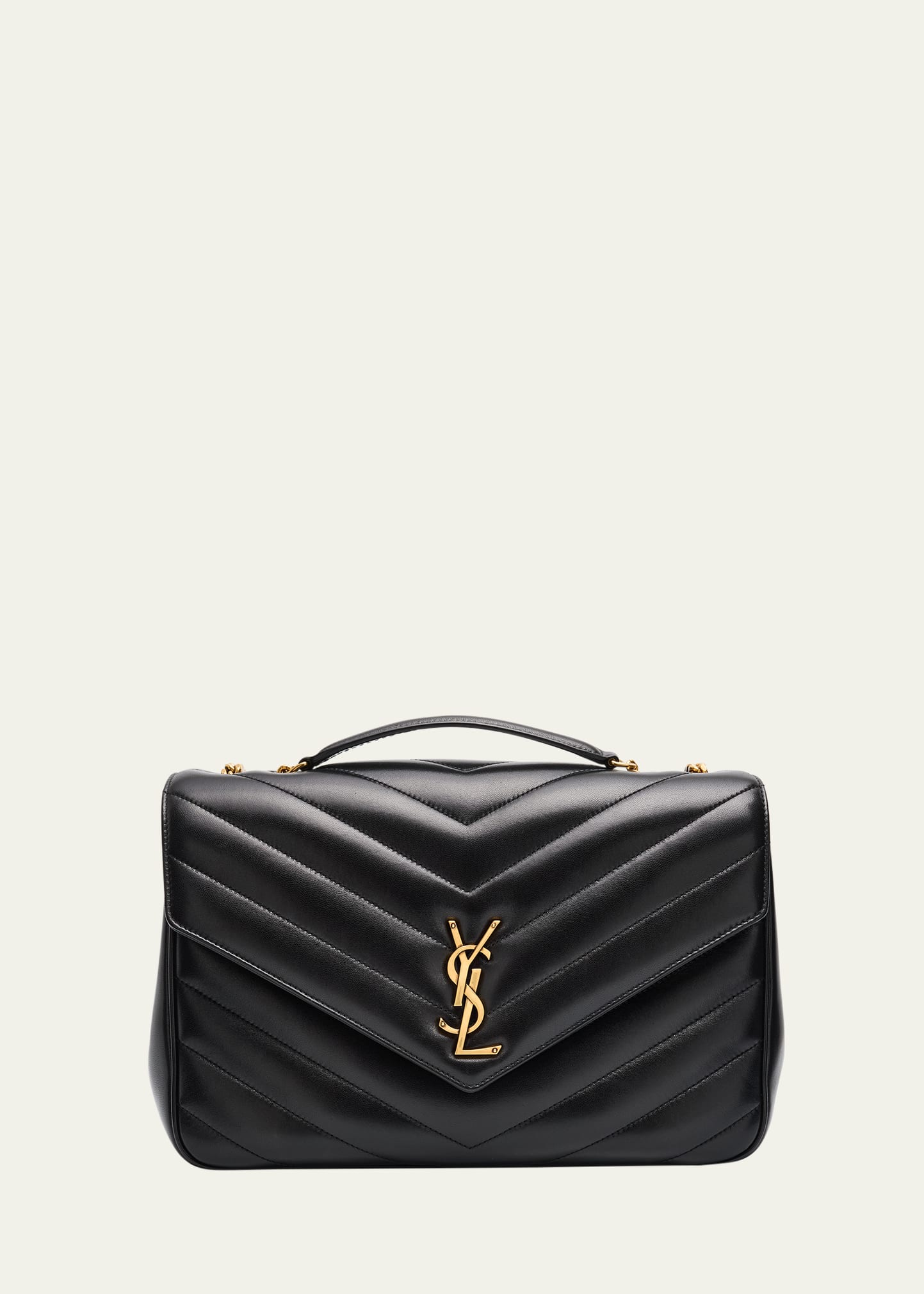 【関税&送料込】Saint Laurent Loulou Large Shoulder Bag In Q Saint Laurent Loulou Large YSL Chain Shoulder Bag in Quilted