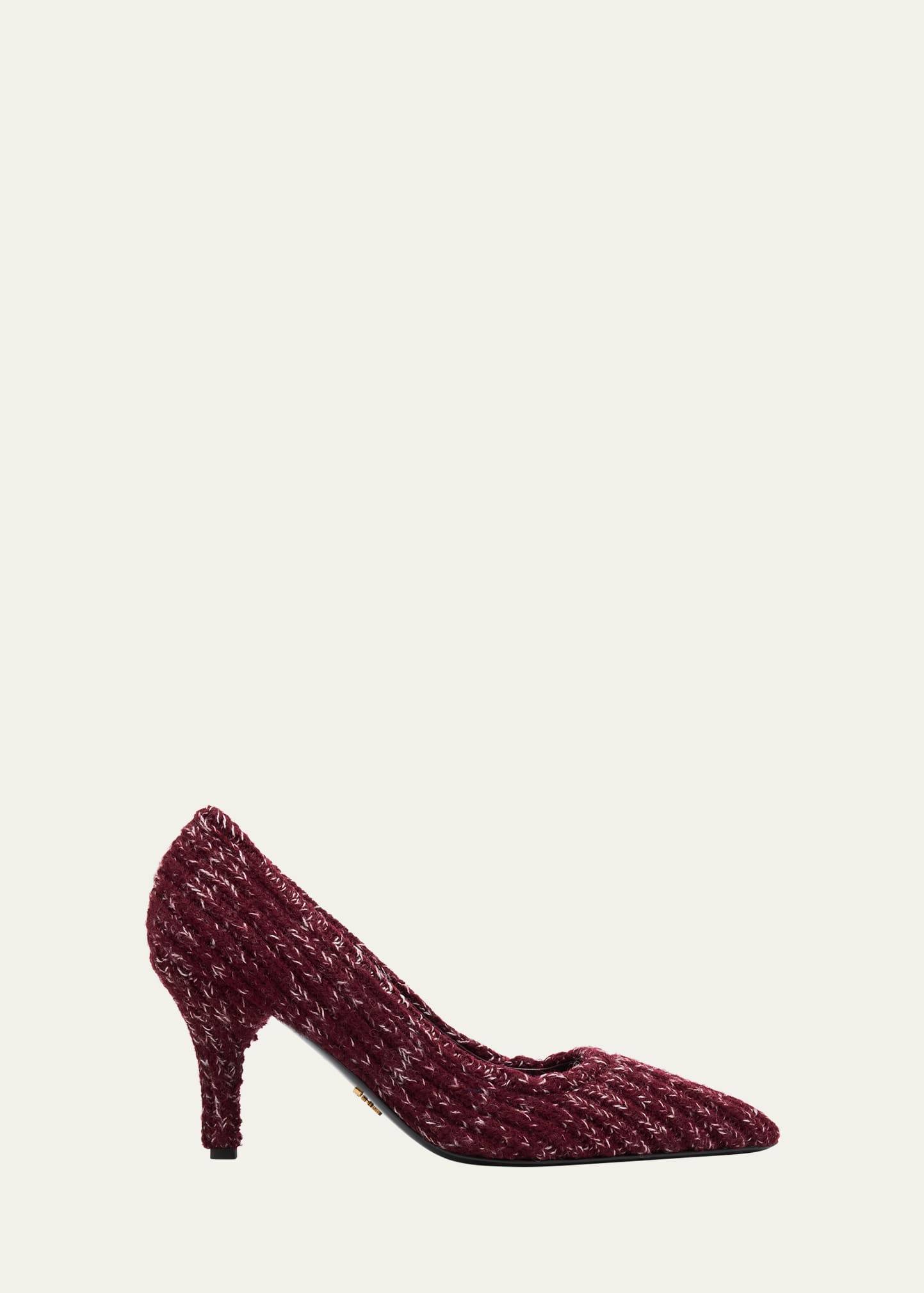 Prada 85mm Knitted Pointed-Toe Pumps - Bergdorf Goodman