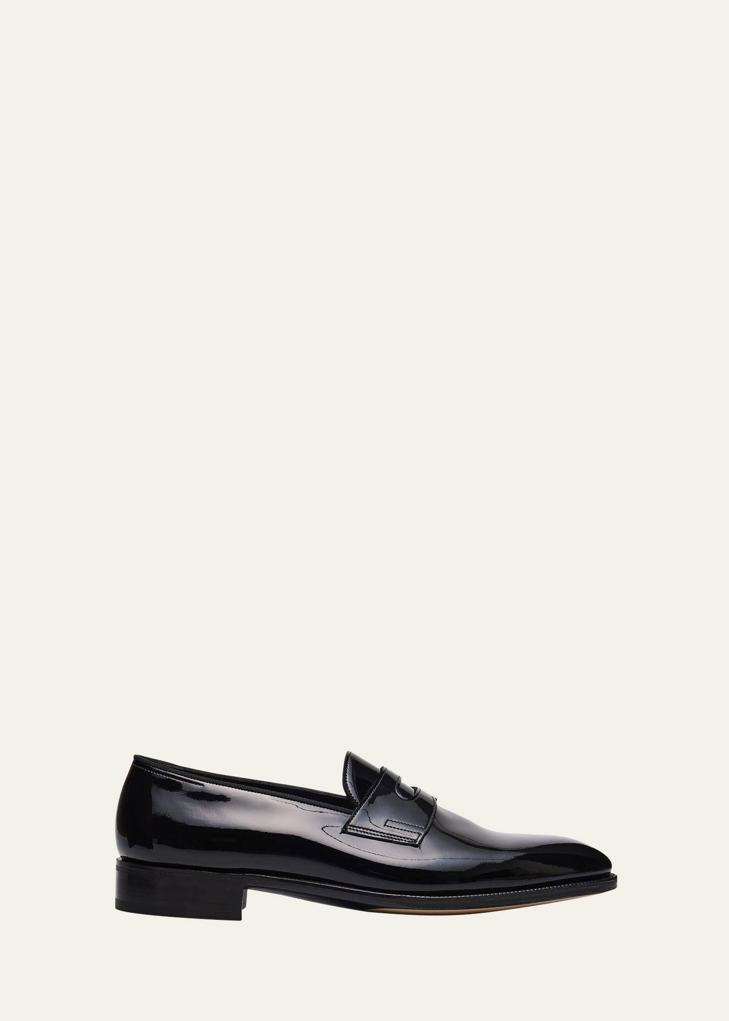 John Lobb Men's Jamie Patent Leather Penny Loafers - Bergdorf Goodman