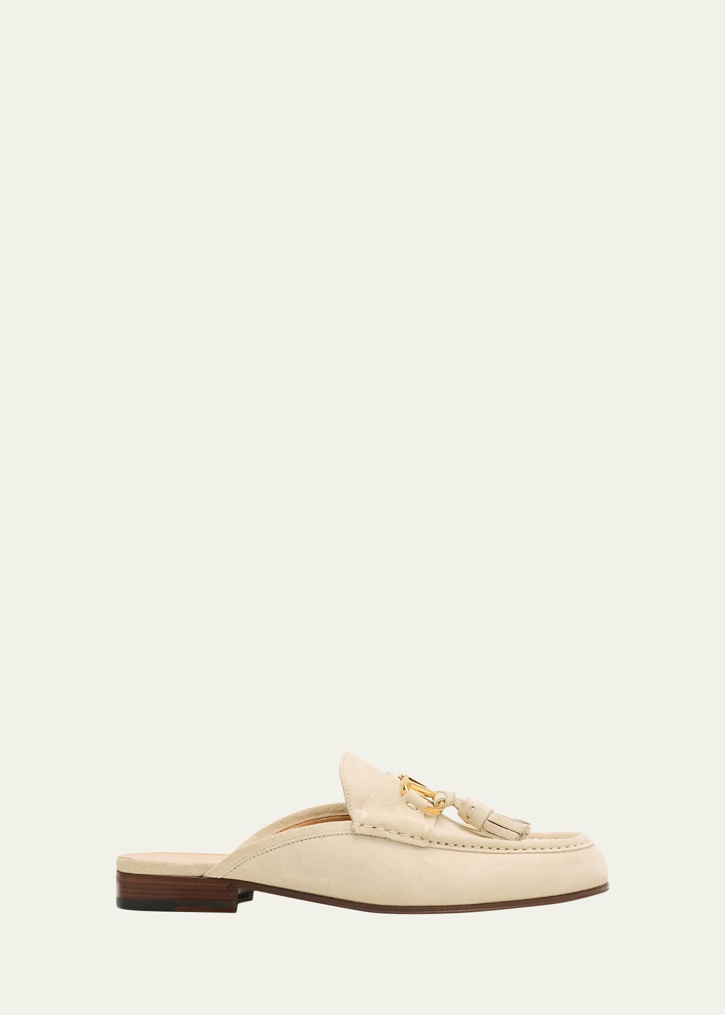 Valentino Garavani VLogo Signature Suede Loafer Mules - Bergdorf