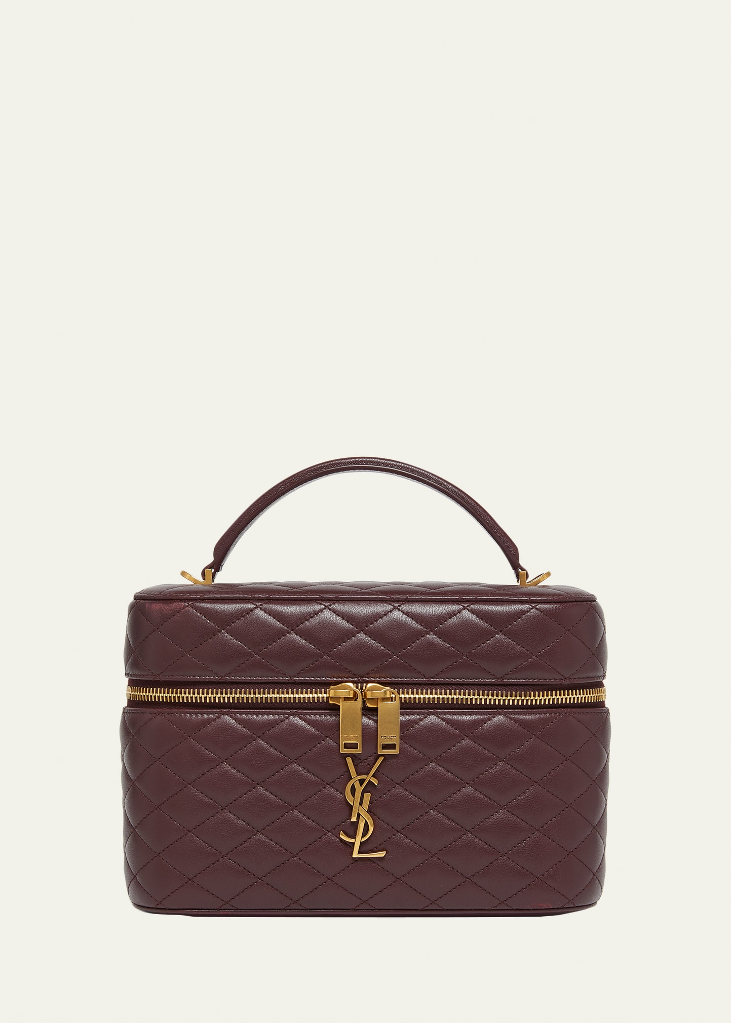 Saint Laurent Gaby Large YSL Vanity Bag in Quilted Leather