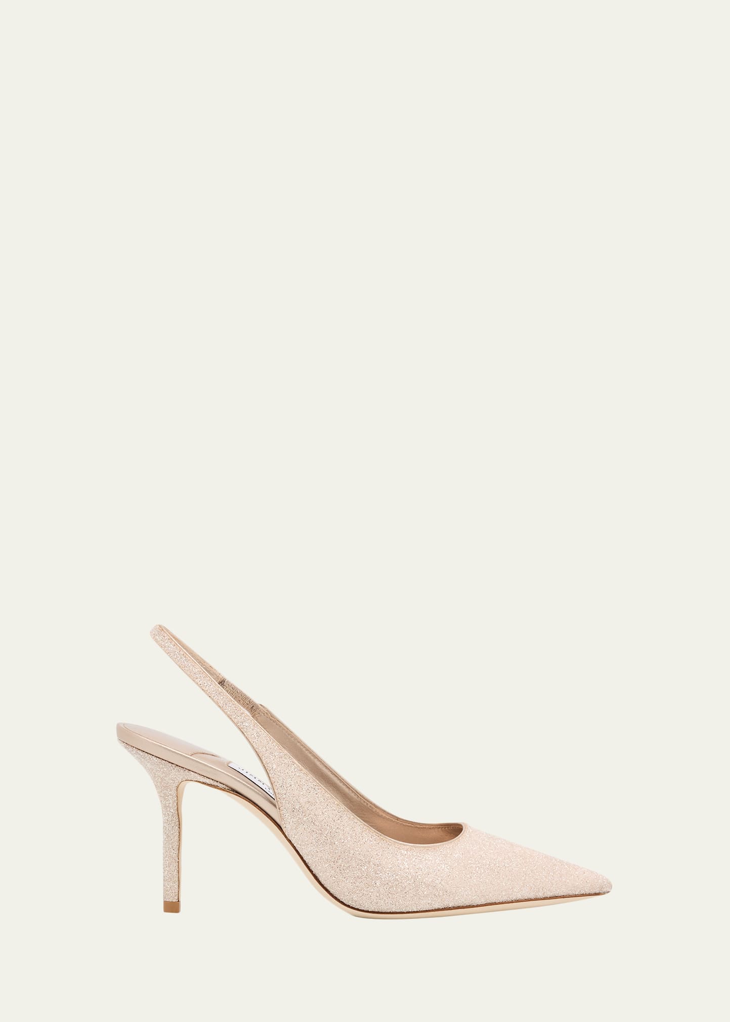 Jimmy Choo 85mm Love Glittered Leather Slingback Pumps - Bergdorf