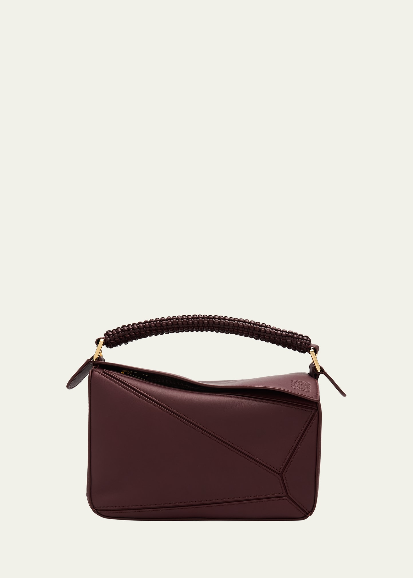 Loewe Puzzle Small Woven Top-Handle Bag in Leather - Bergdorf Goodman