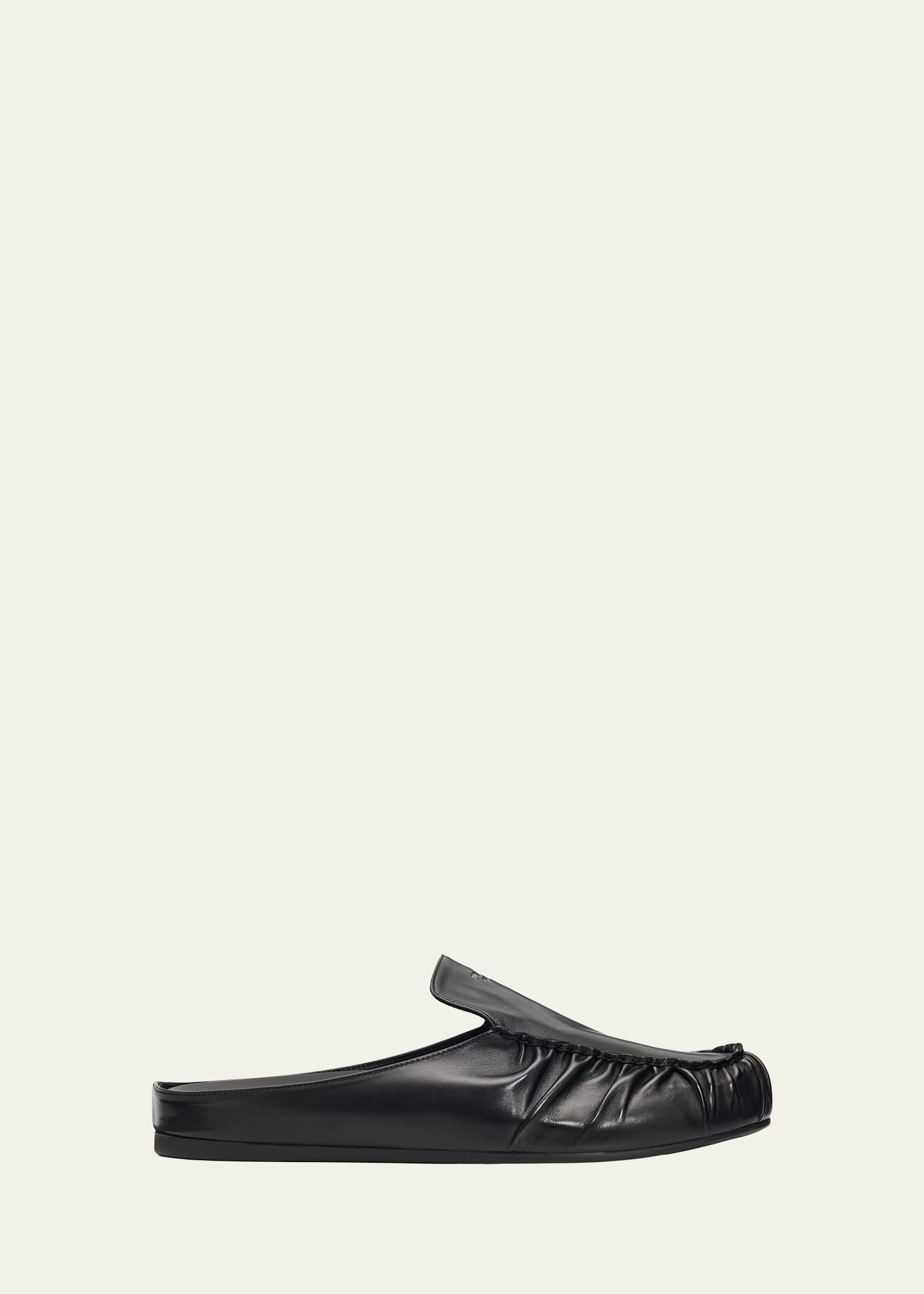 Prada Men's Leather Moc-Toe Mules - Bergdorf Goodman