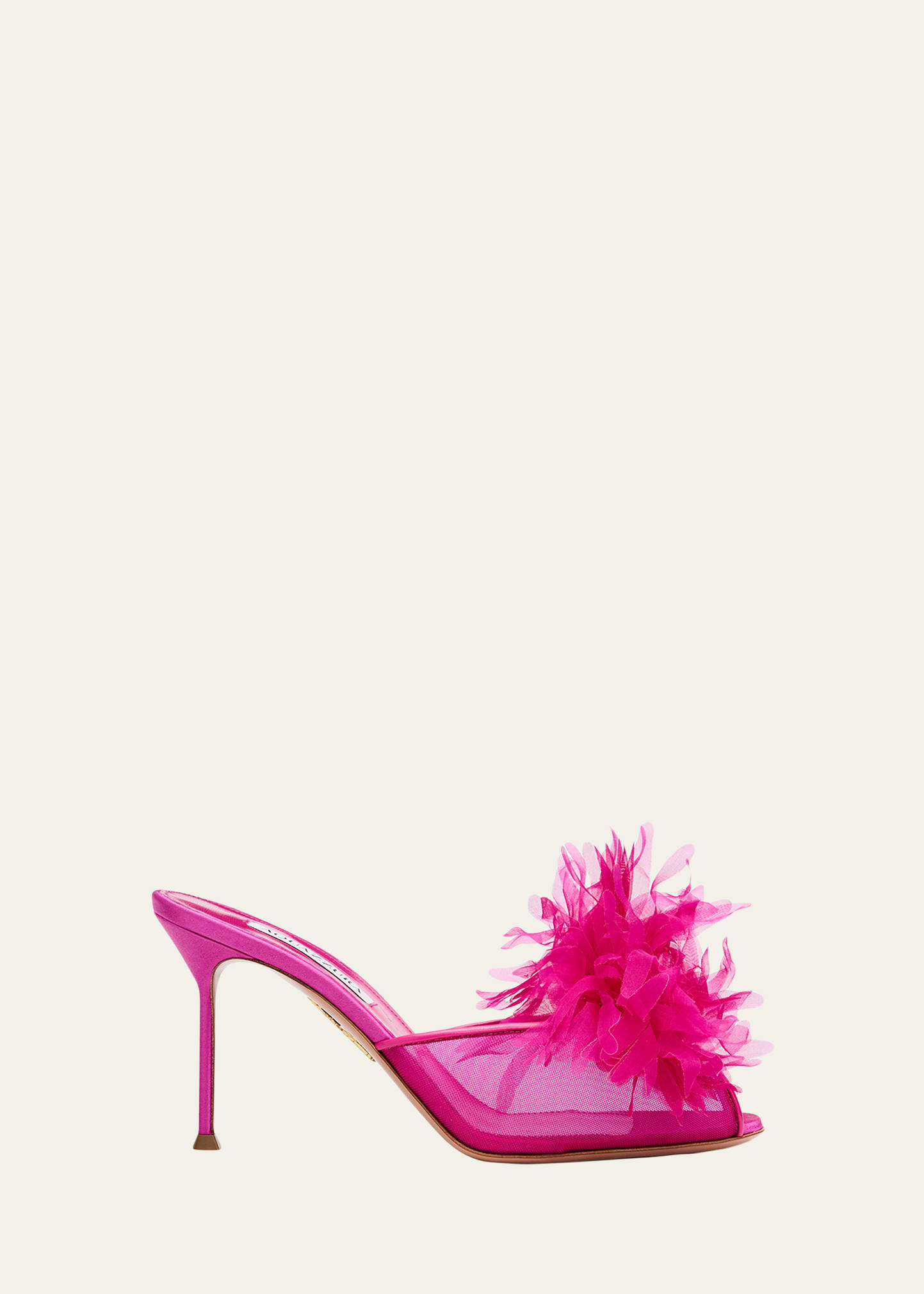 イマン　ポワージュピンク　キャセロール Aquazzura 85mm Poeme Mule Pumps - Bergdorf Goodman