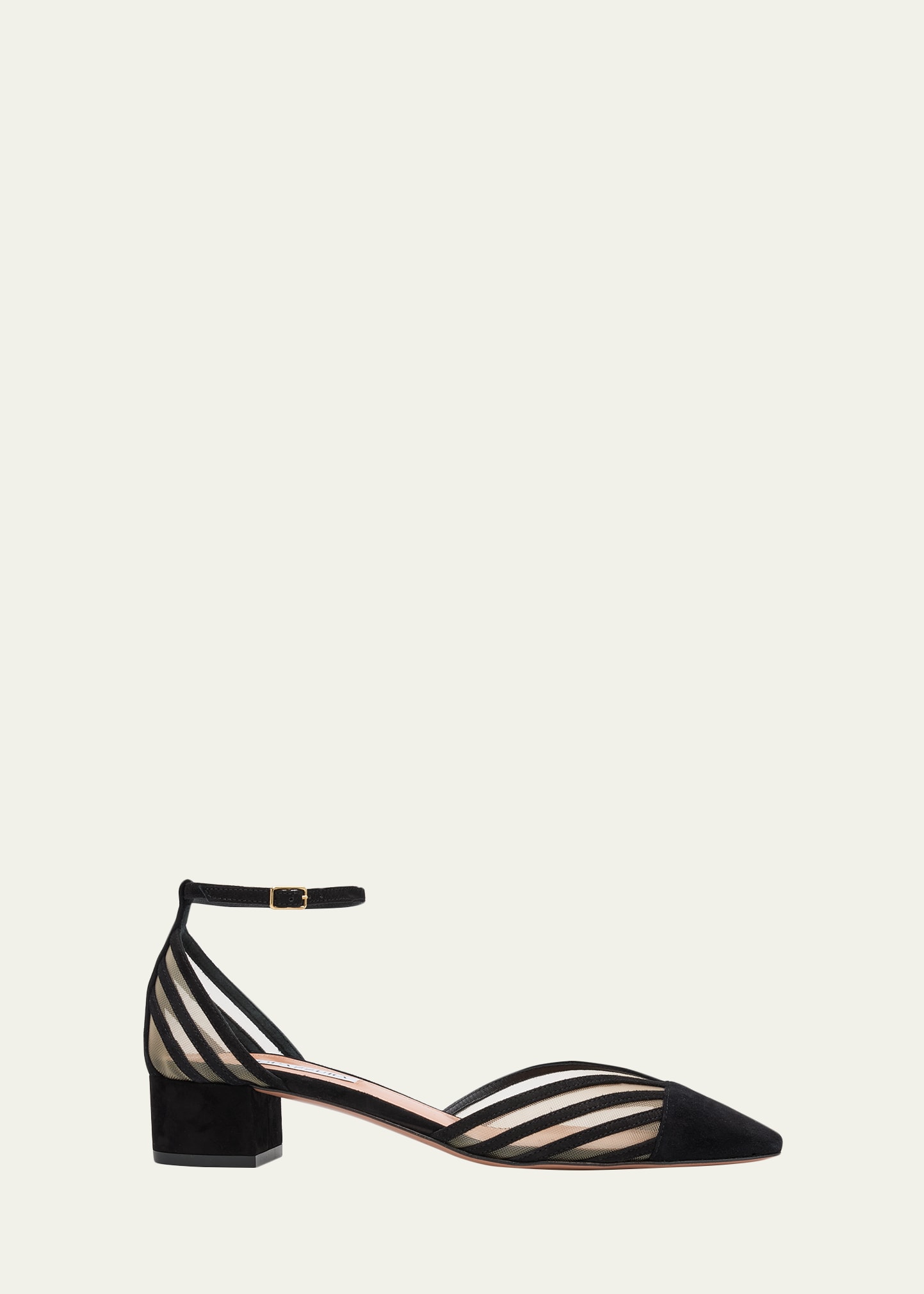 Aquazzura 35mm Alana Suede Ankle-Strap Pumps - Bergdorf Goodman