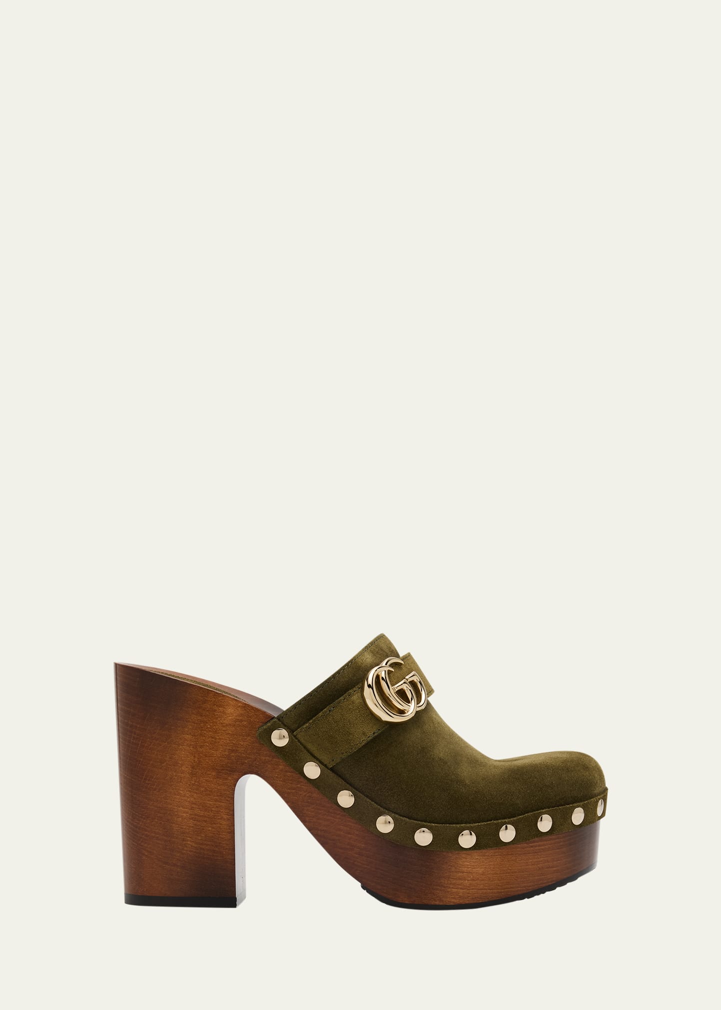 Gucci Marmont GG Suede Platform Clogs - Bergdorf Goodman