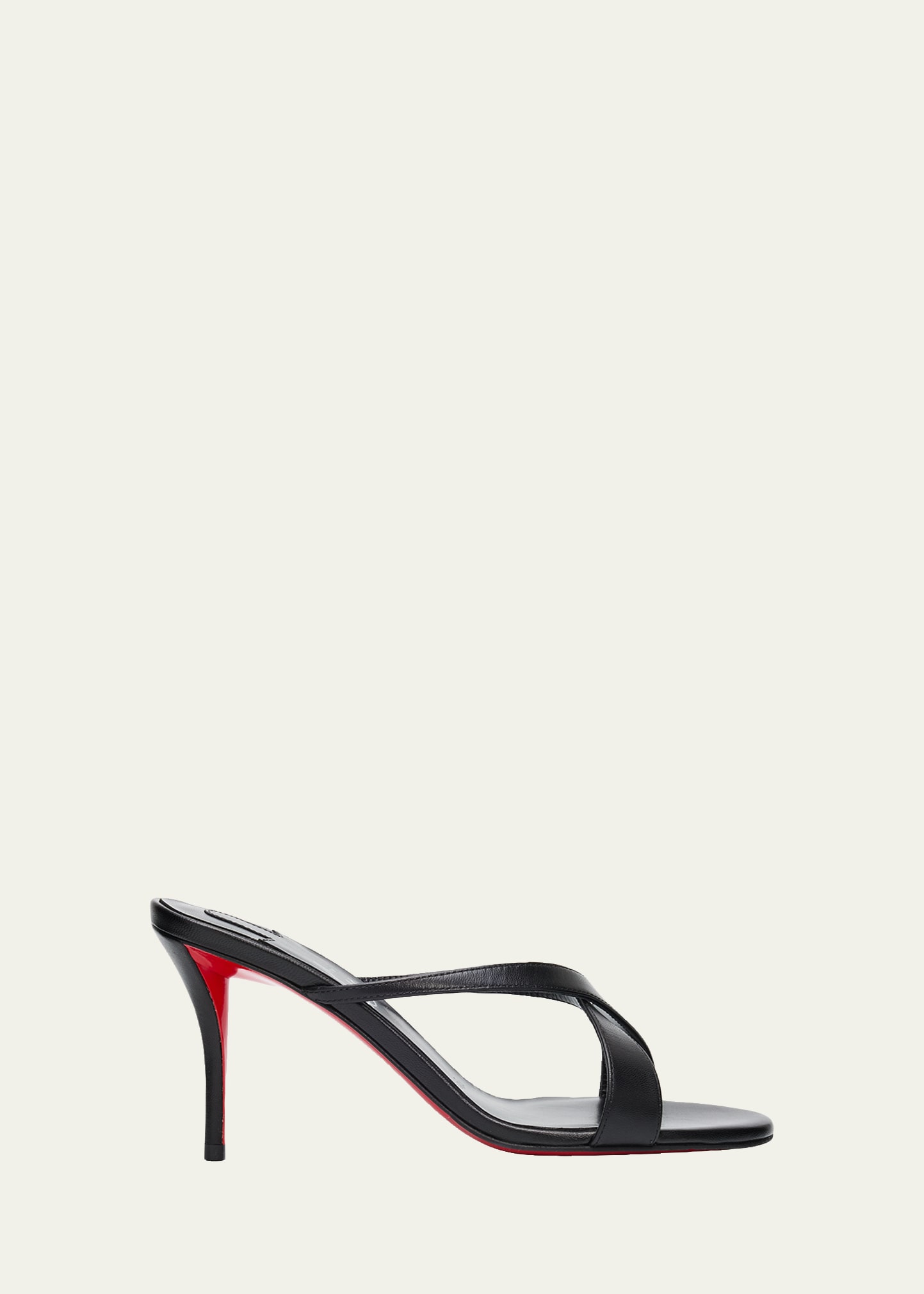 Christian Louboutin 80mm Mulazee Leather Crisscross Mules