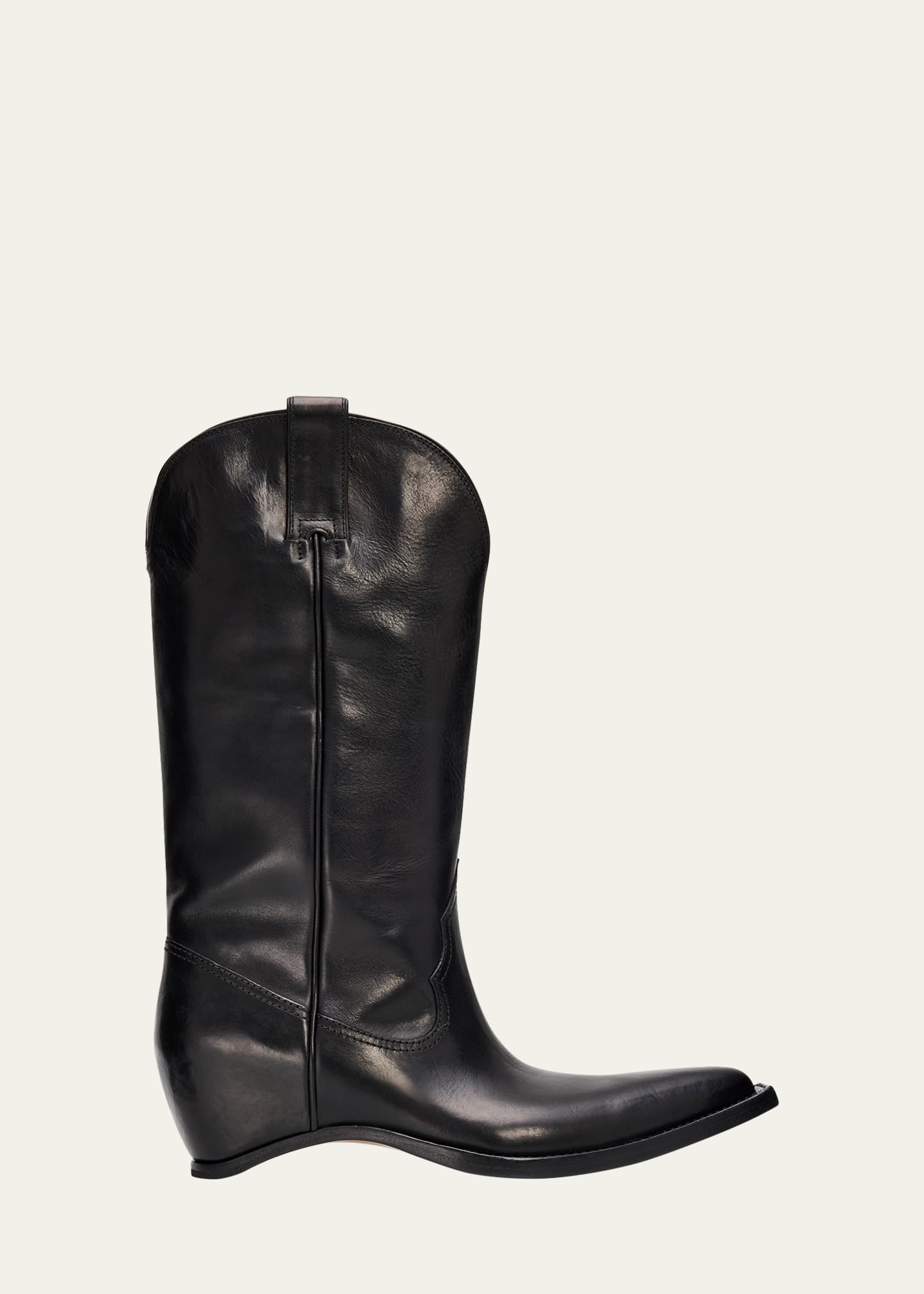 Maison Margiela Heel-Less Leather Cowboy Boots - Bergdorf Goodman