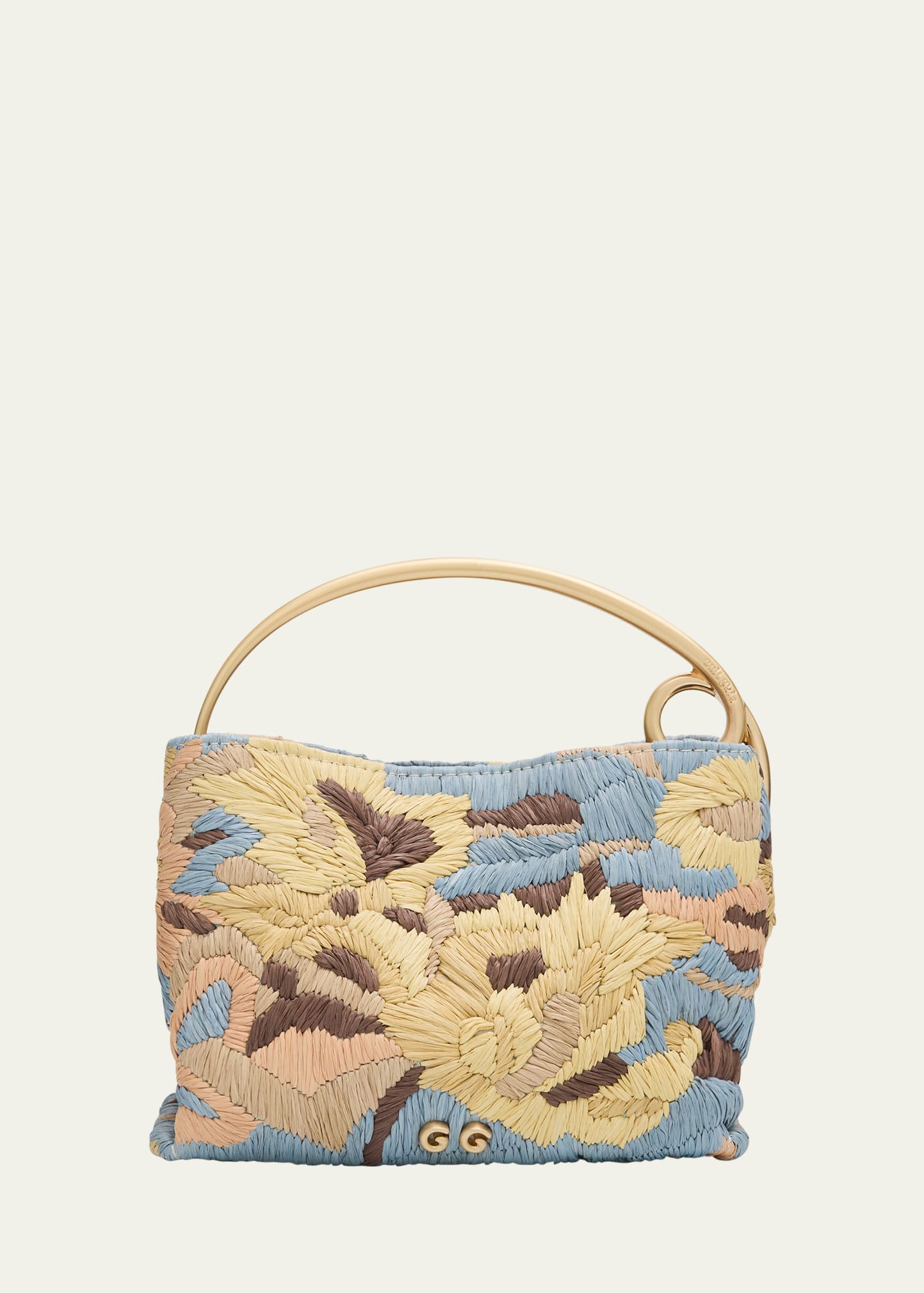 Cult Gaia Lalli Floral Crochet Raffia Top-Handle Bag - Bergdorf