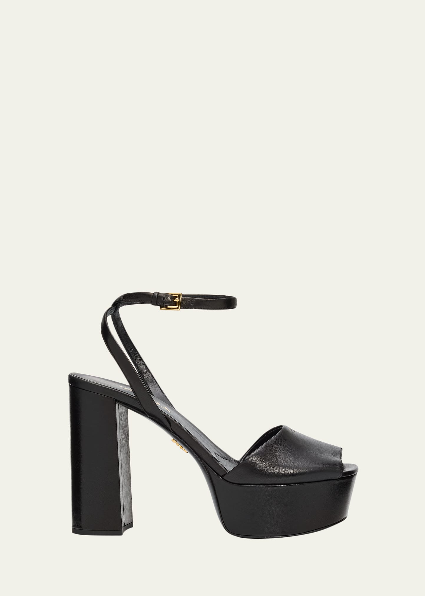 Prada 115mm Nappa Leather Platform Sandals - Bergdorf Goodman