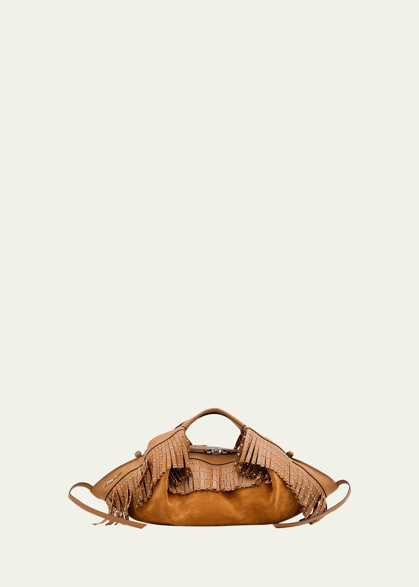 3.1 Phillip Lim 2wayバッグ 3.1 Phillip Lim Luna Mini Fringe-Trim Suede Crossbody Bag