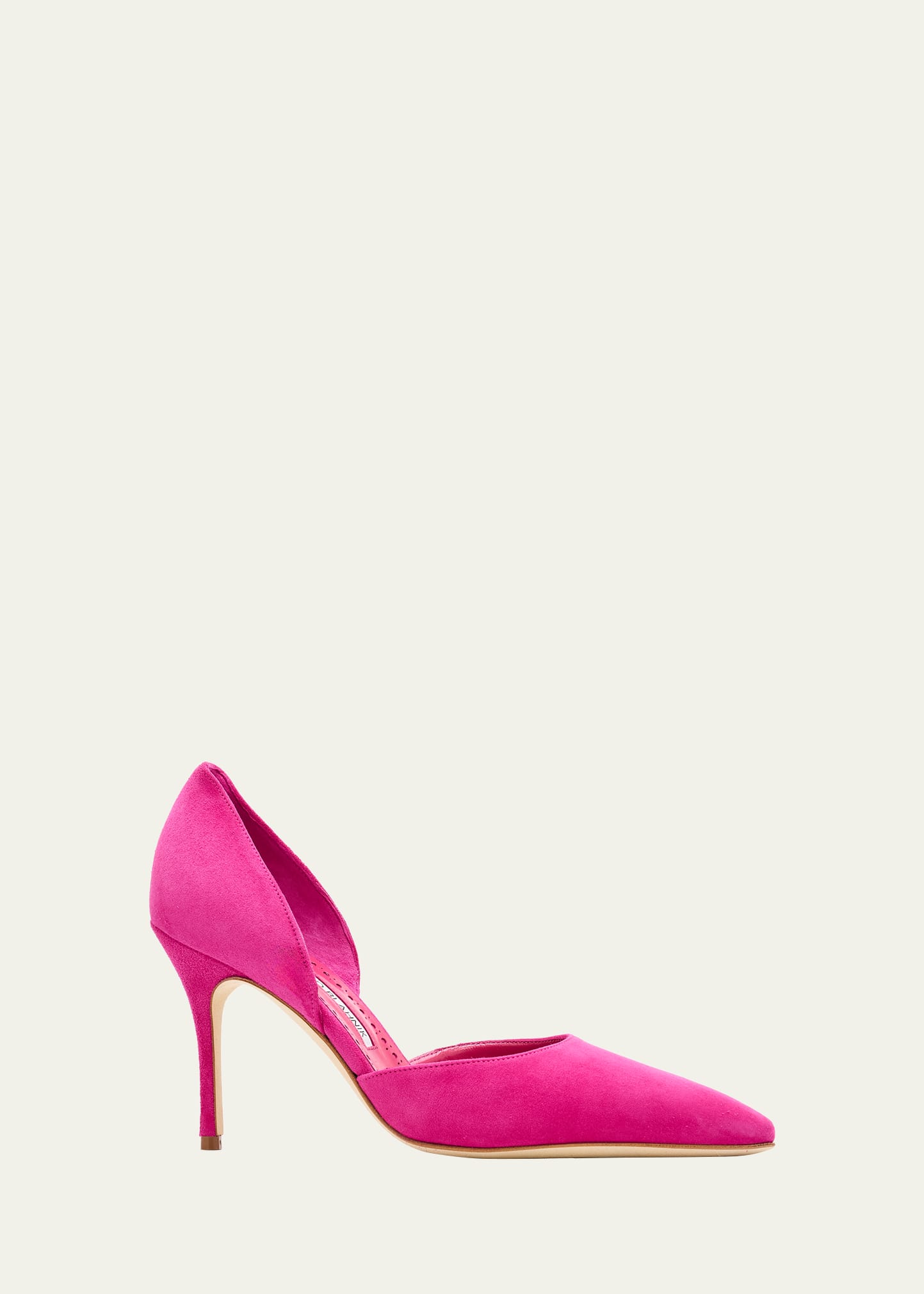 Manolo Blahnik Taylerbinu Suede D'Orsay Pumps - Bergdorf Goodman