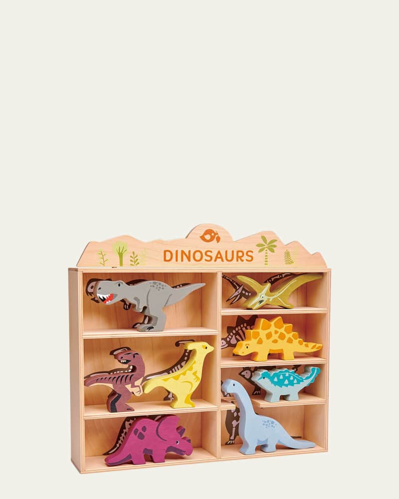 Kid's 8-Piece Dinosaur Toy Set w/ Display Shelf