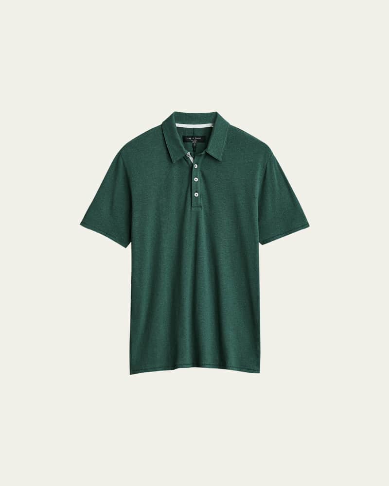 Men's Linen-Blend Polo Shirt
