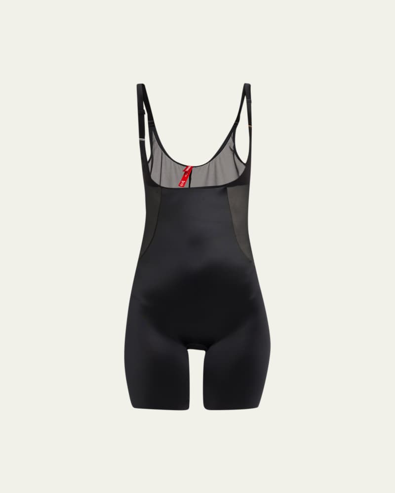 Open-Bust Mid-Thigh Shaping Bodysuit