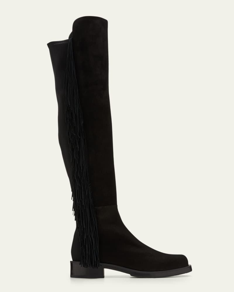 5050 Bold Suede Fringe Over-The-Knee Boots