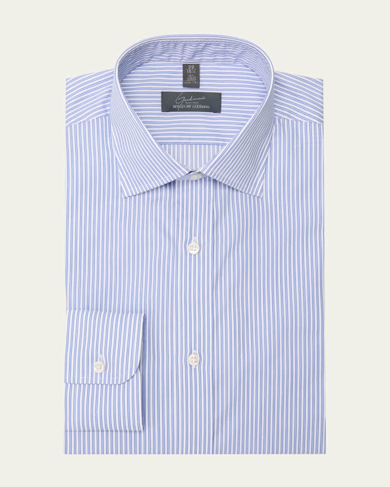 Men's Cotton Multi-Stripe Dress Shirt
