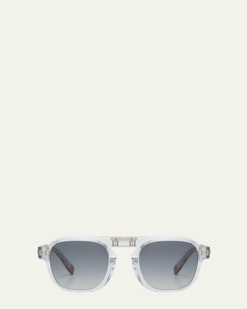 Men's Polarized Acetate Square Sunglasses