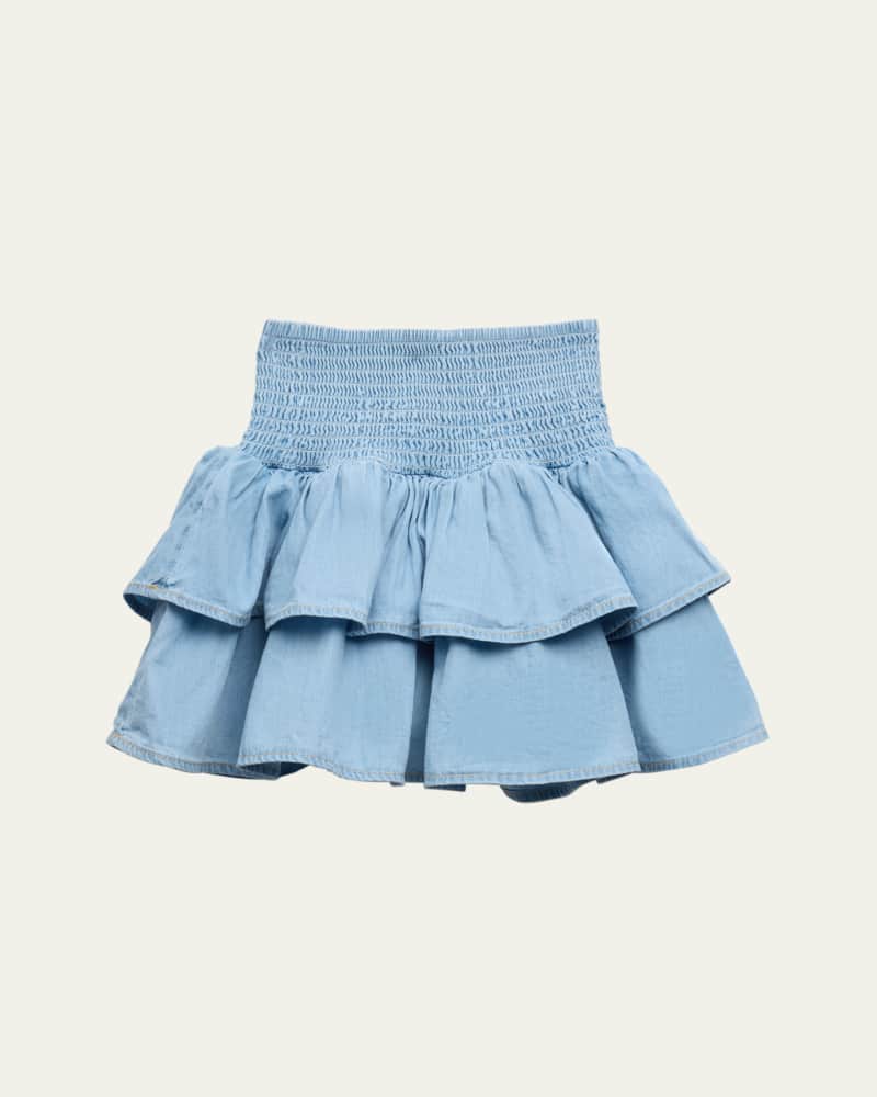 Girl's Bonita Chambray Mini Skirt  Size 3-6
