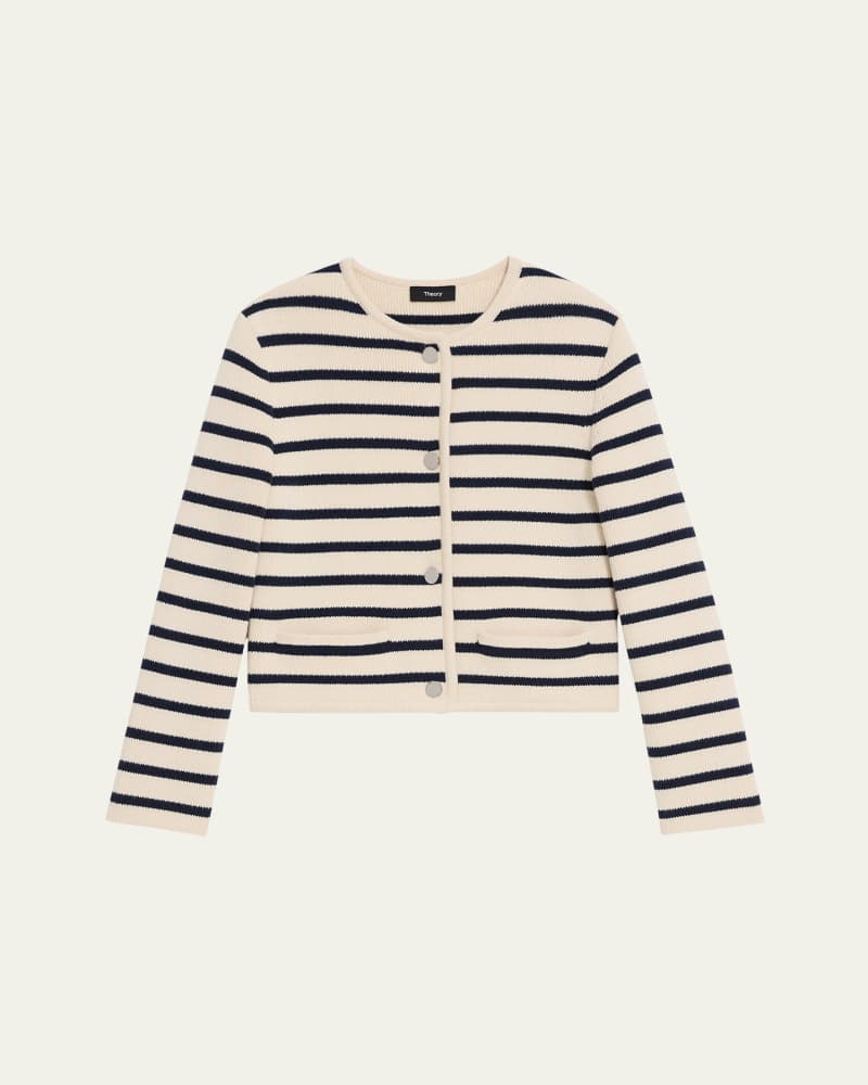 Waverly Cotton Stripe Cropped Jacket 
