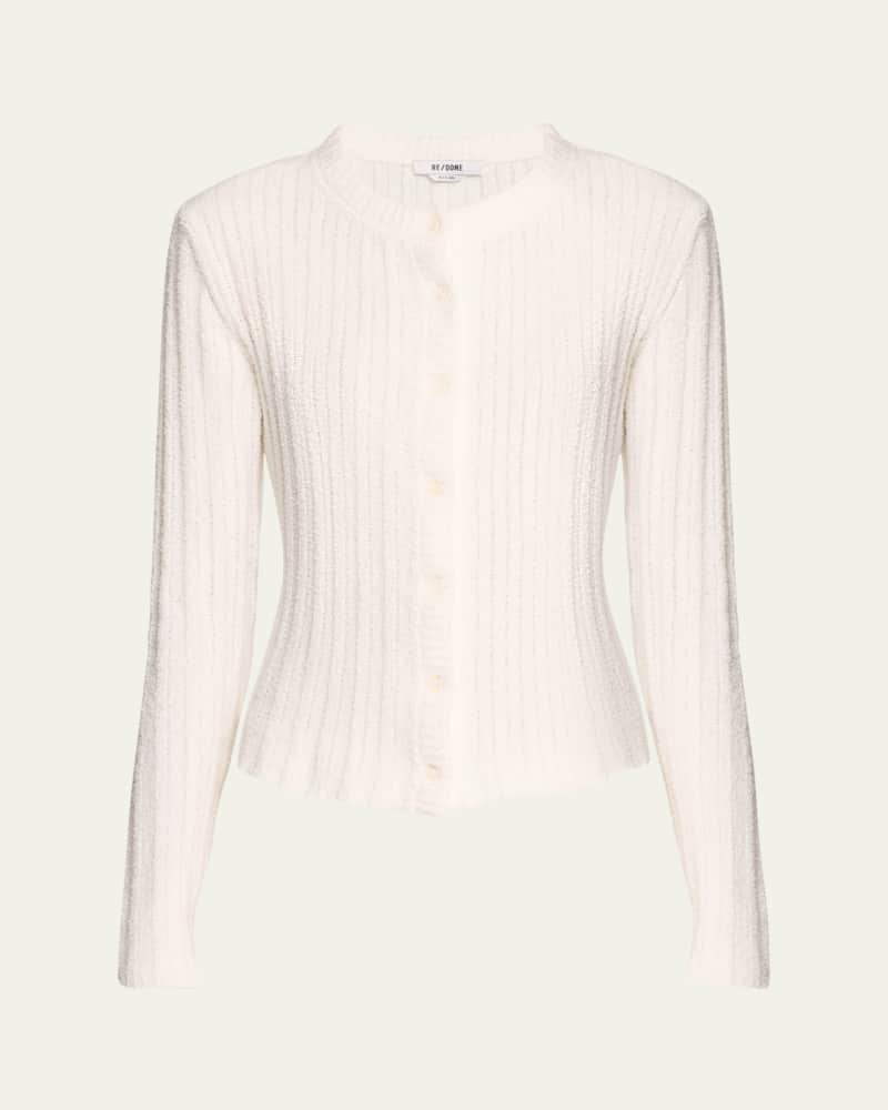Terry Ribbed Cardigan