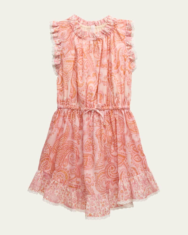 Girl's Ottie Paisley-Print Dress  Size 1-12