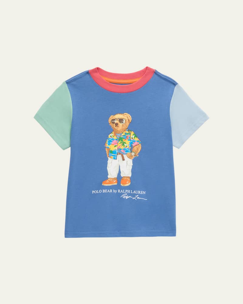  Boy's Colorblocked Polo Bear T-Shirt  Size 2-7