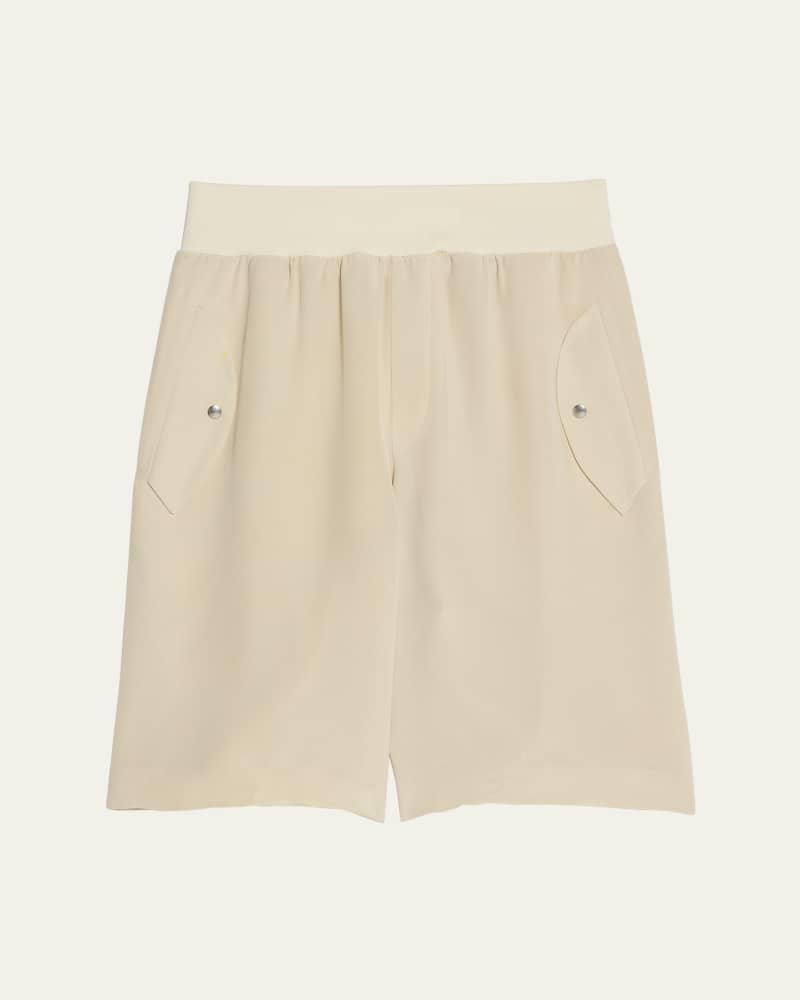 Silk Bomber Shorts