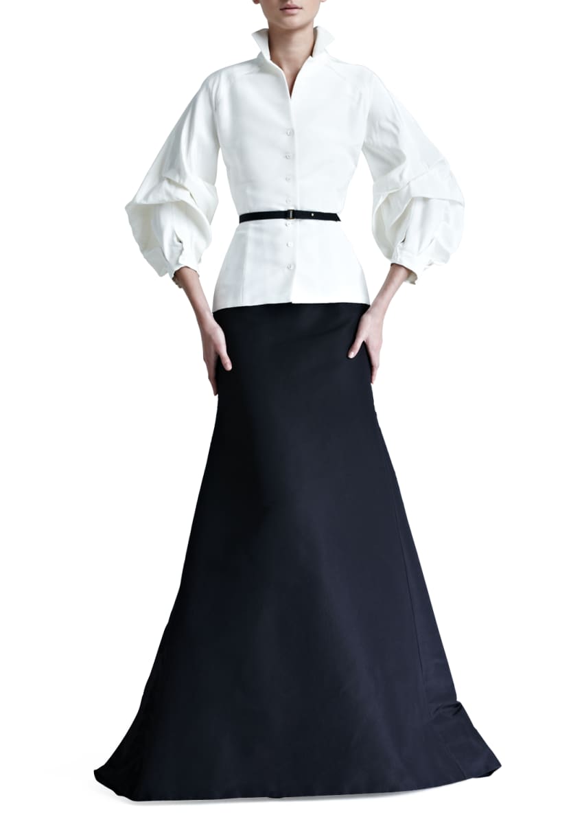 Carolina Herrera Silk Faille Gown Skirt Image 1 of 5