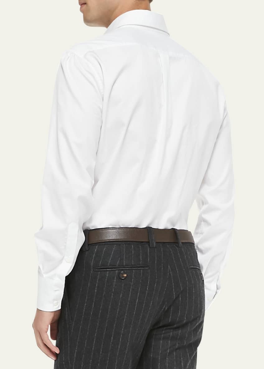 Brunello Cucinelli Men's Button-Down Slim-Spread Collar Shirt Image 2 of 5