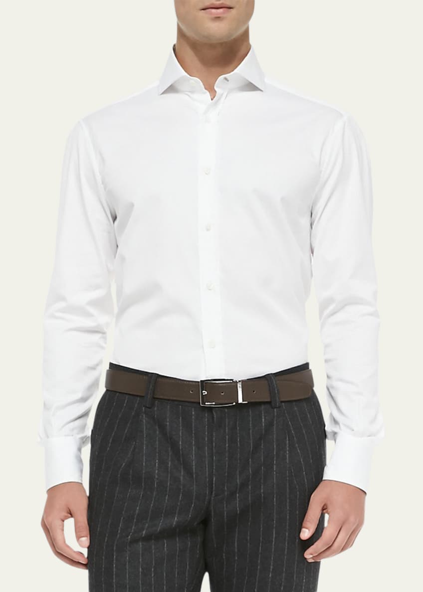 Brunello Cucinelli Men's Button-Down Slim-Spread Collar Shirt Image 1 of 5